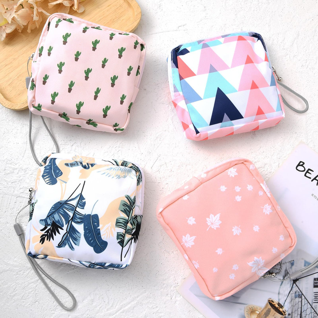 4Pcs Sanitary Napkin Storage Bag, Small Menstrual Period Bag Period Pouch Waterproof Abeillo buy supplements canada