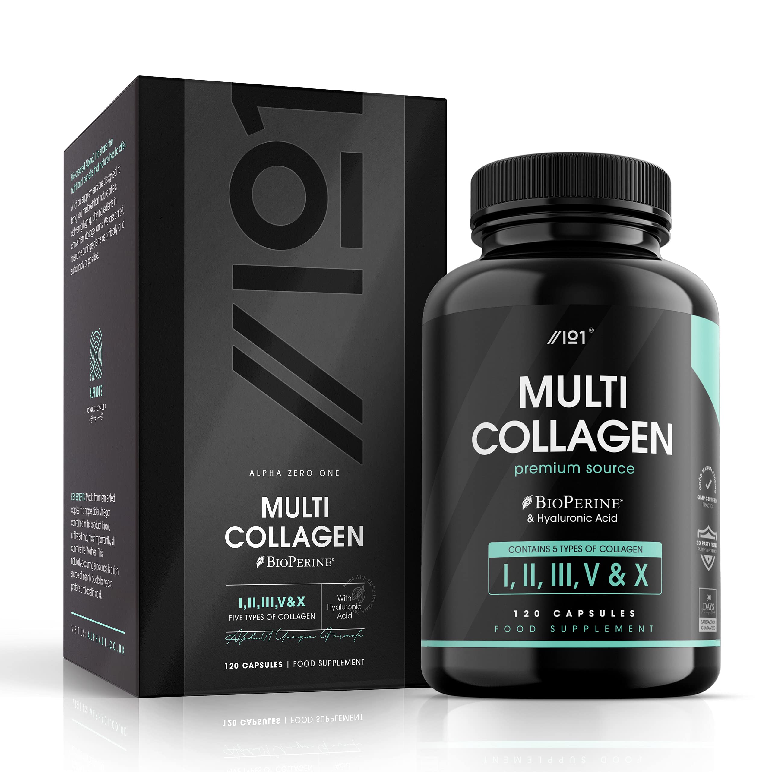 Multi Collagen Capsules - 120 Capsules - Types I, II, III, V & X - Wild Caught Fish, Grass Fed Bovine, Eggshell Revive Naturals buy supplements canada