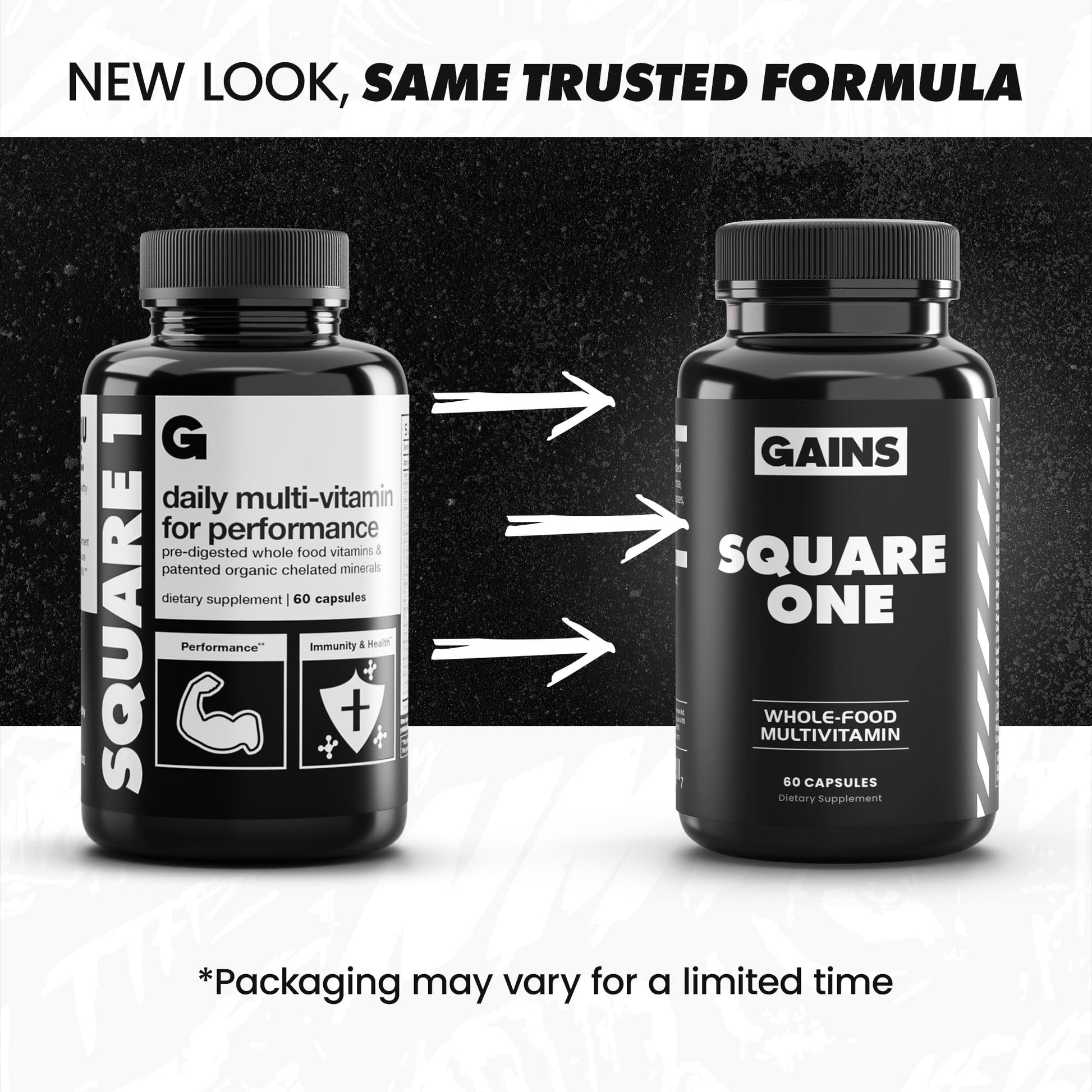 Gains in Bulk Square 1 Multivitamin and Mineral Supplement for Women and Men, Vitamins, Digestive Enzymes and Organic Minerals for Muscle Health, Performance and Immune Support, 90 Capsules GAINS IN BULK GAINSINBULK.COM buy supplements canada