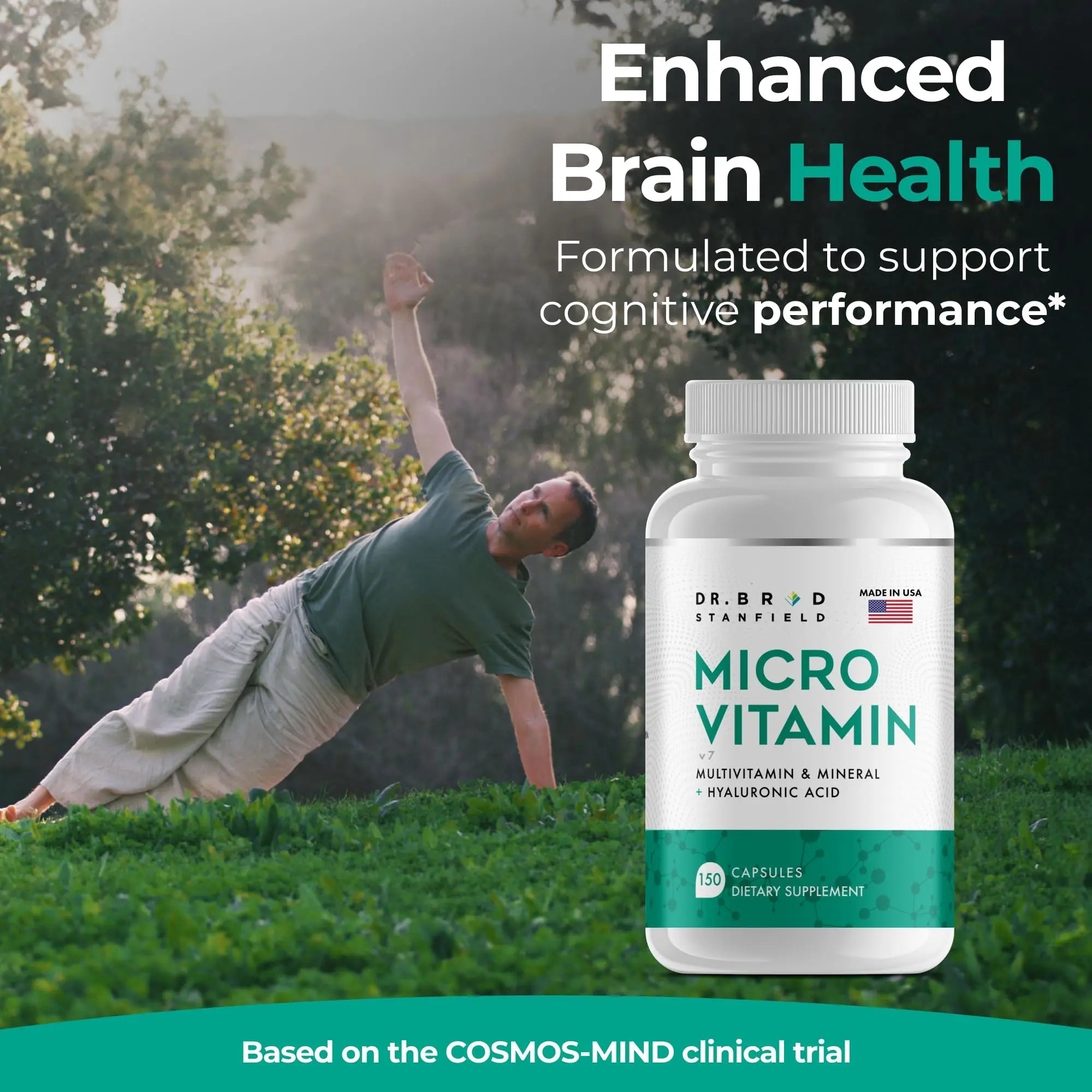 Dr Brad Stanfield Daily Low Dose MultiVitamin & Mineral for Men & Women to Support Cognitive Performance & Memory + Hyaluronic Acid for Skin Health Dr Brad Stanfield buy supplements canada