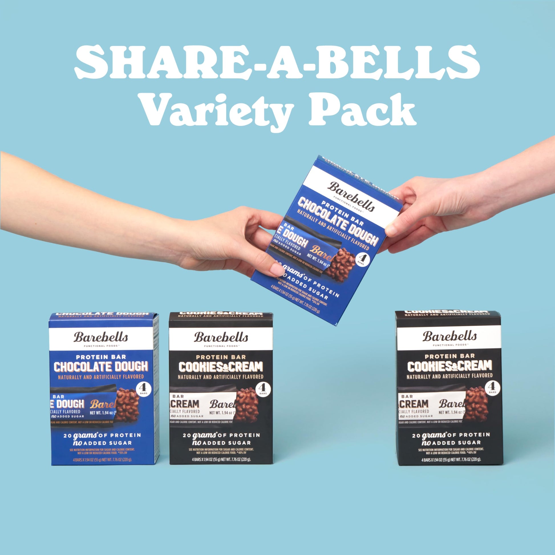 BAREBELLS Protein Bars Variety Value Pack - 16 Count, 1.9oz Bars - Protein Snacks BAREBELLS buy supplements canada