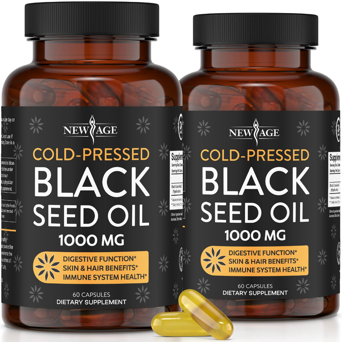 Black Seed Oil Softgel Capsules - Premium Cold-Pressed Nigella Sativa Producing Pure NEW AGE buy supplements canada