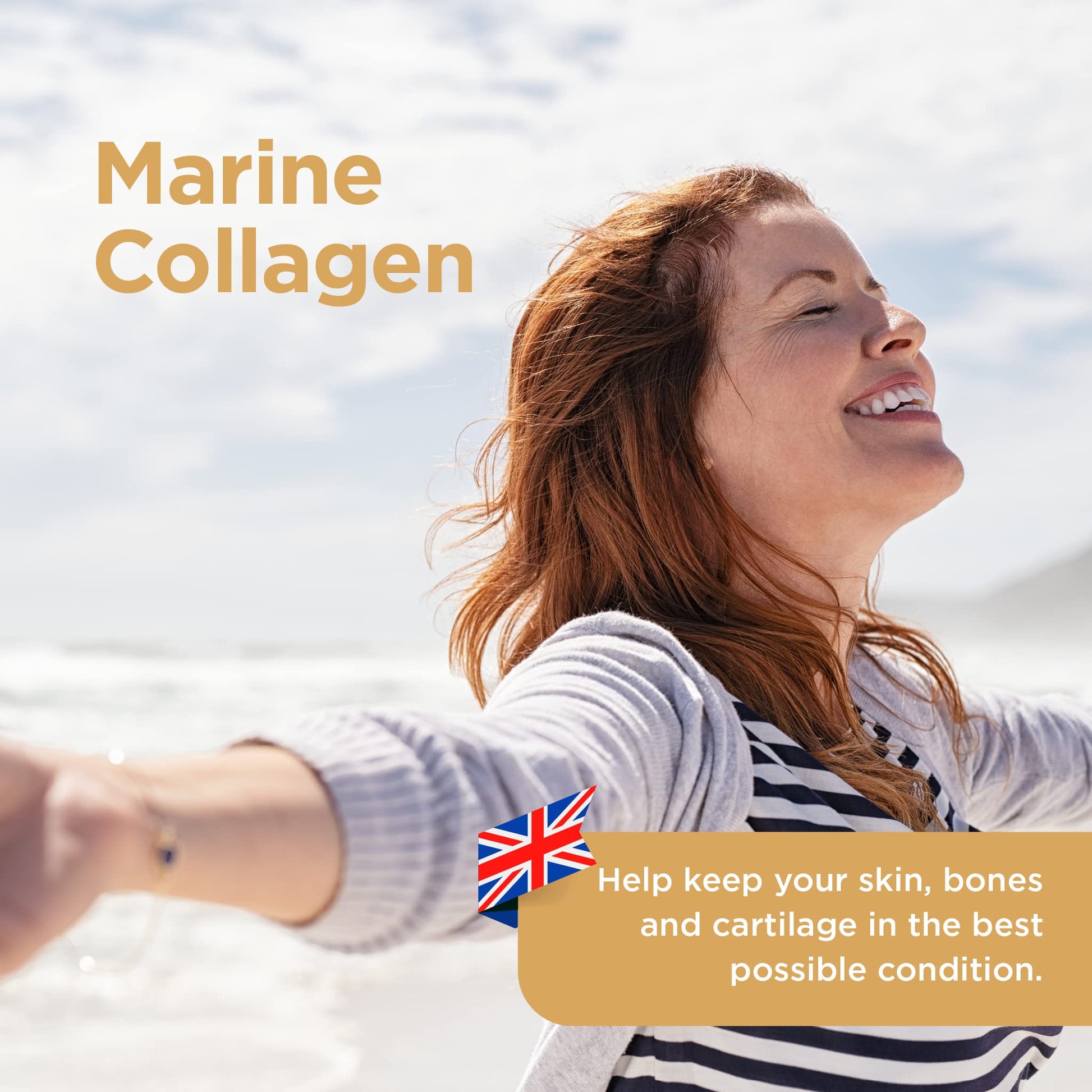 Healthspan Marine Collagen 500mg (120 Tablets) | Hydrolysed Type I Marine Collagen healthspan buy supplements canada