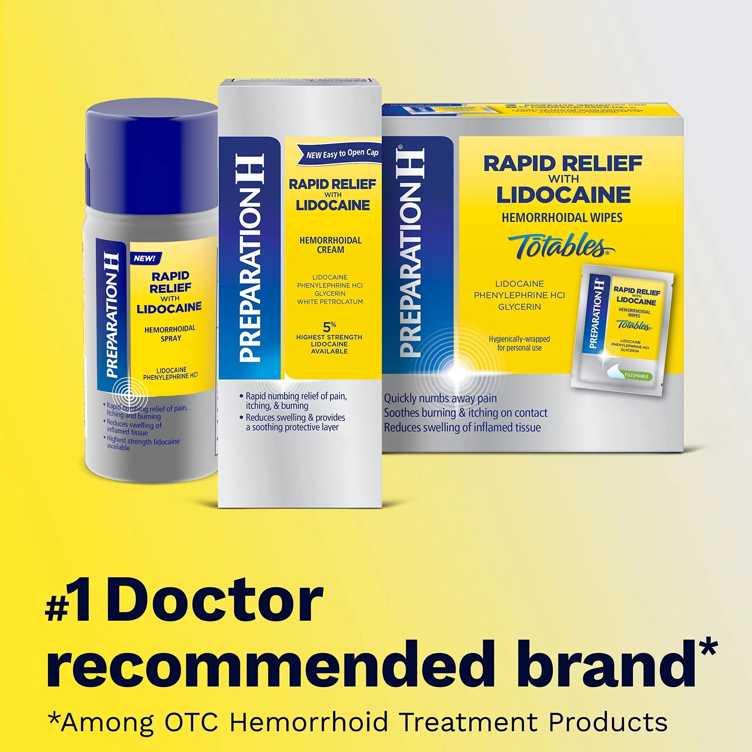 Preparation H Rapid Relief Hemorrhoid Cream with Lidocaine, Numbing Relief for Swelling, Pain, Burning and Itching - 1 Oz Tube Preparation H buy supplements canada