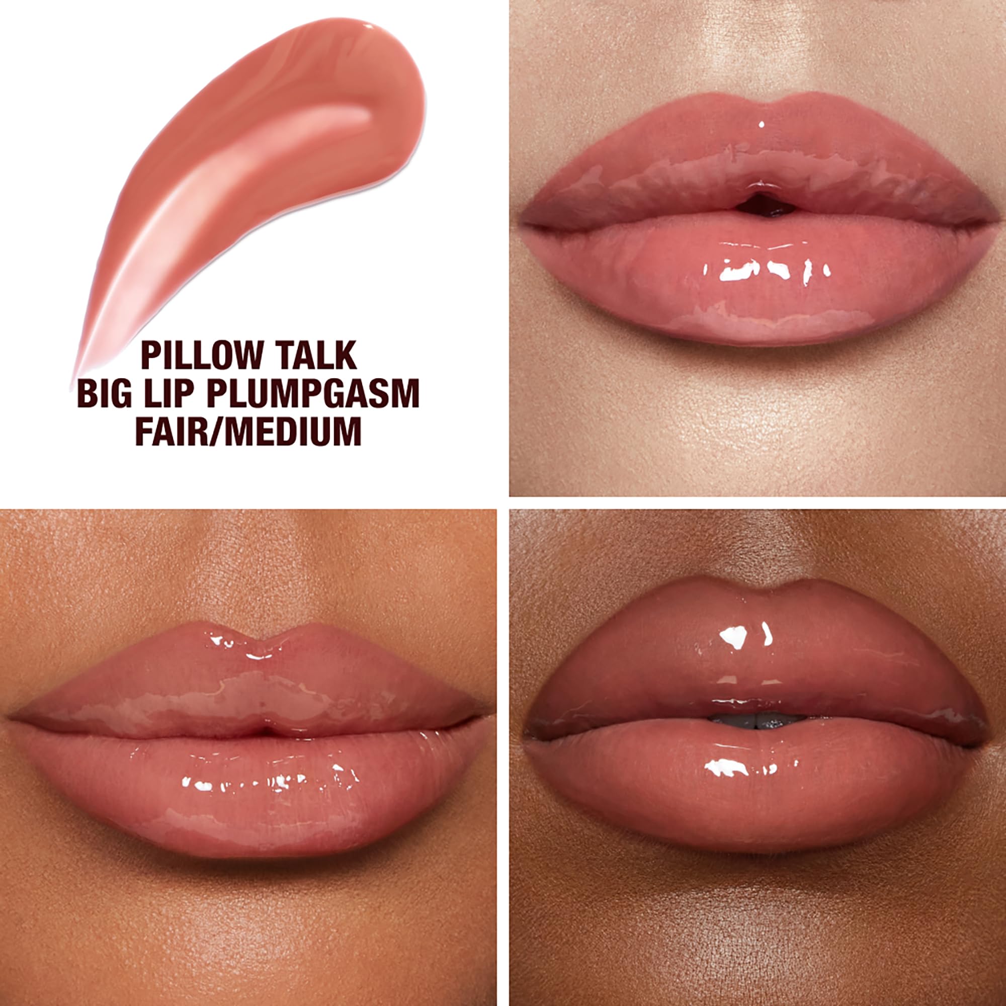 Charlotte Tilbury Pillow Talk Plumpgasm Lip Gloss - Hydrating Lip Plumper with Hyaluronic Acid & Plumpgasm Heat + Ice Technology for Juicy, Glossy Fullness - Fair/Medium Charlotte Tilbury buy supplements canada