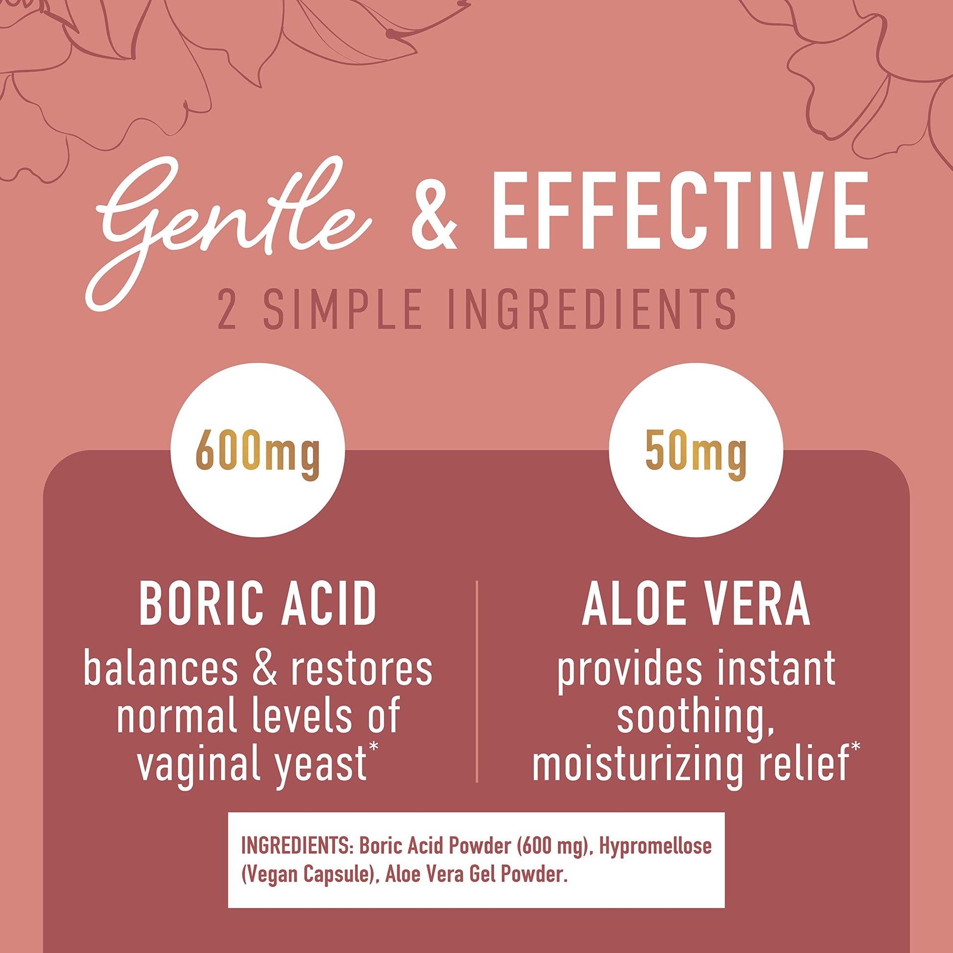Boric Acid Suppositories for Women | 600mg | for pH Balance, Vaginal Odor & Itching | Feminine Intimate Health SMNutrition buy supplements canada