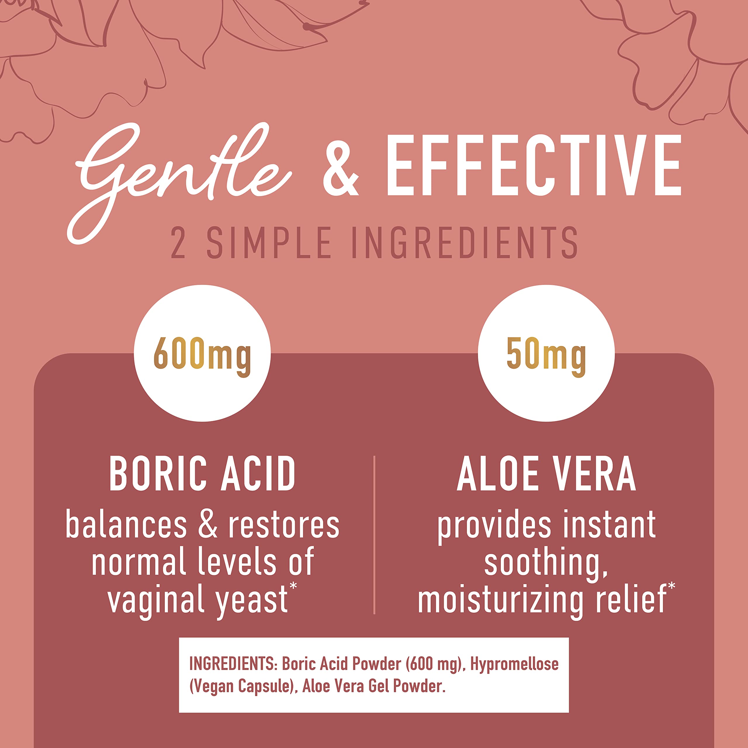 Boric Acid Suppositories for Women | 600mg | for pH Balance, Vaginal Odor & Itching | Feminine Intimate Health SMNutrition buy supplements canada