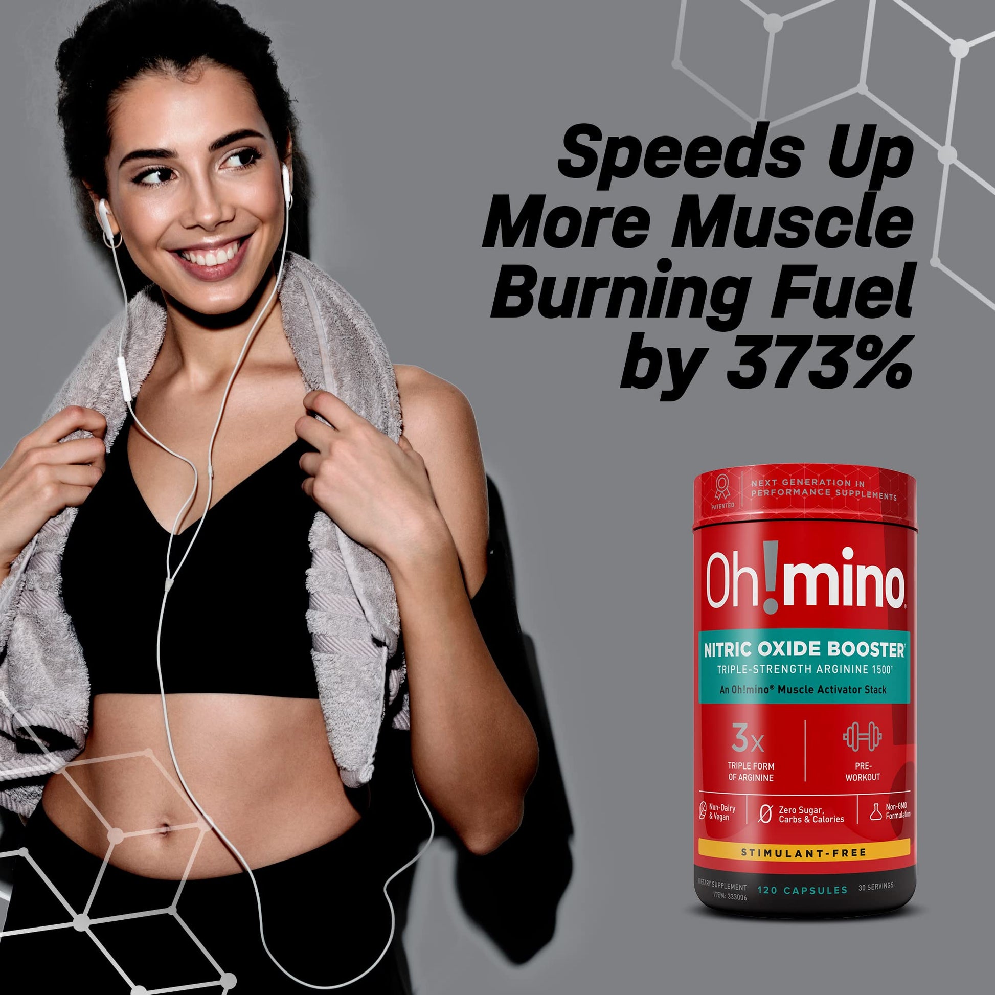 Oh!mino Nitric Oxide Supplement Activator Booster, Triple Strength L-Arginine for Energy Oh!mino buy supplements canada