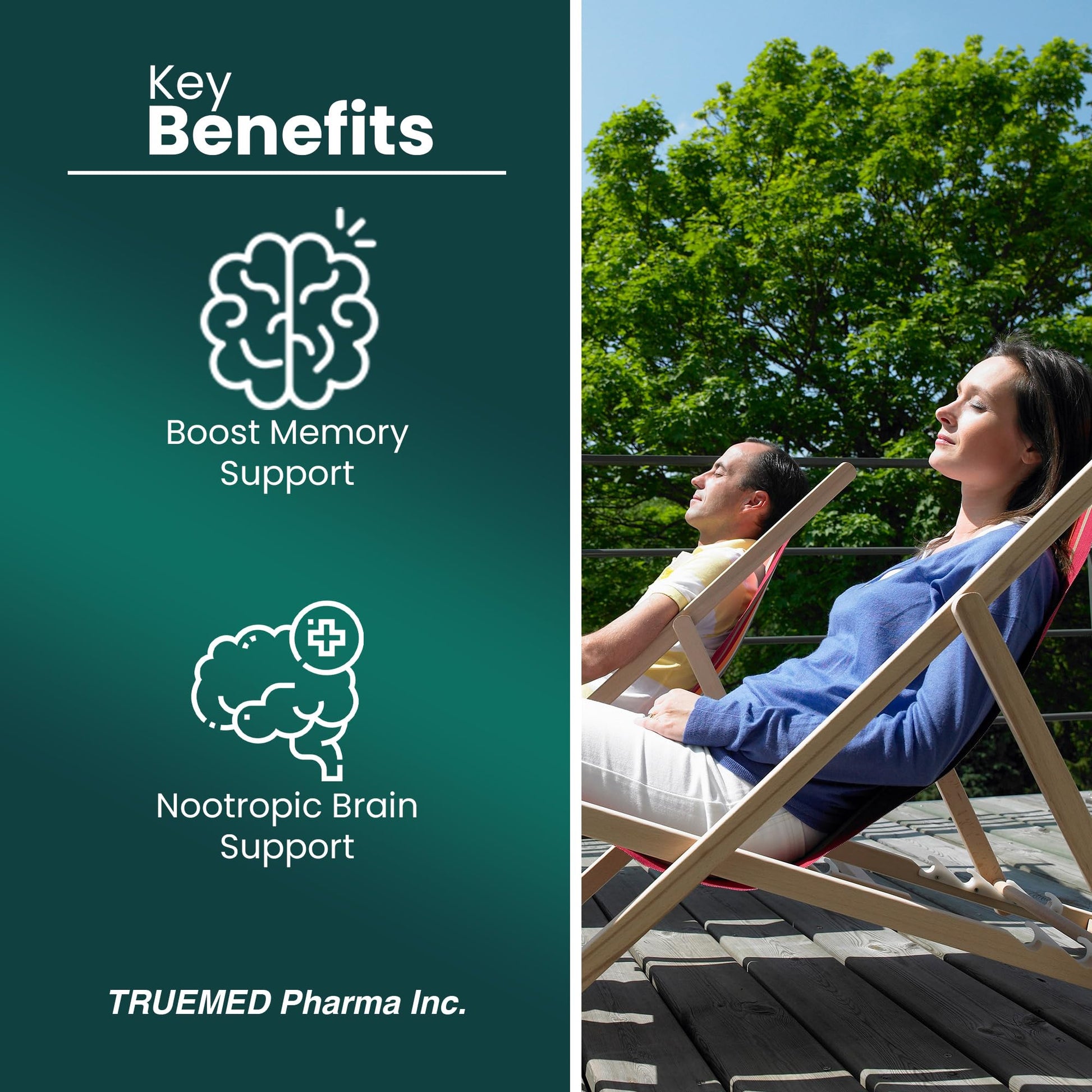 TrueMed Neuro Support - Premium Nootropic Supplement for Focus, Energy, Mental Clarity, and Performance Organic Lion’s Mane, Bacopa Monnieri, Rhodiola, Non-GMO Gluten-Free CDP Choline 90 Veg Capsules TRUEMED buy supplements canada