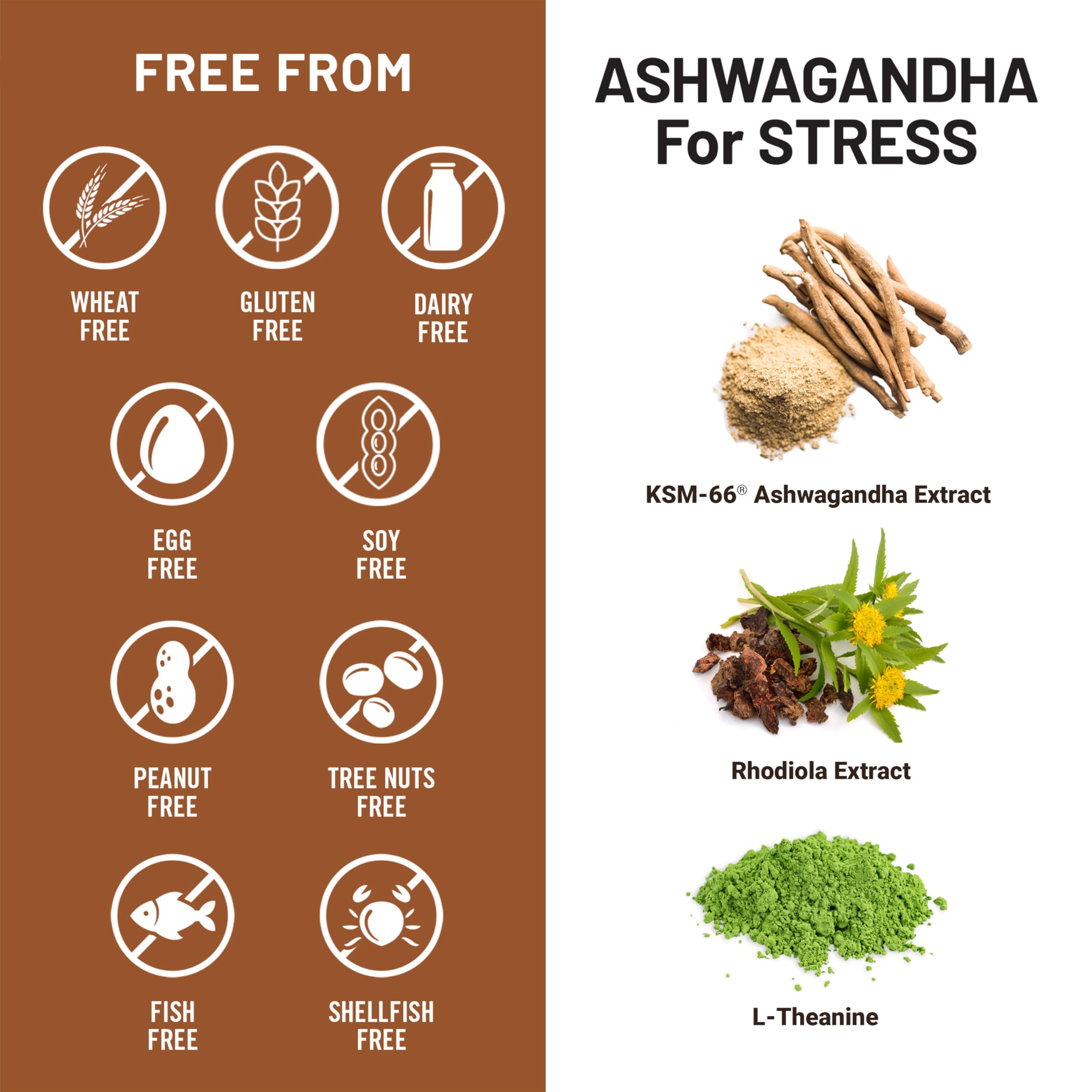 NatureWise Ashwagandha for Stress - With KSM-66 Extract, GABA, L-Theanine, Rhodiola Rosea - Herbal Mood & Sleep Support - Vegan, Non-GMO, Gluten-Free - 60 Capsules[1-Month Supply] NatureWise buy supplements canada