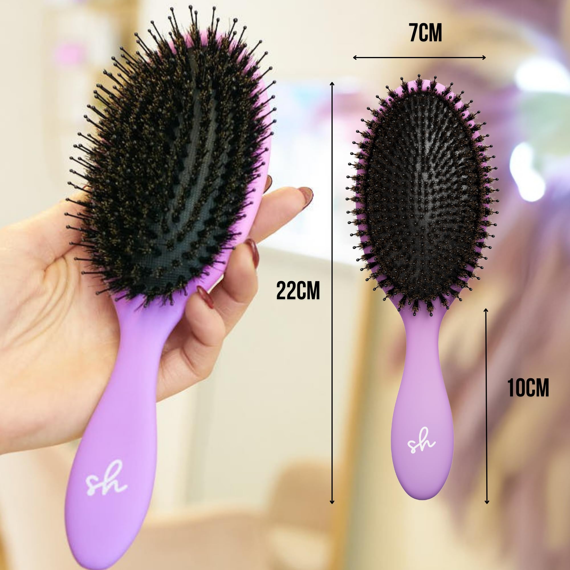 SimplyHair Ultimate Hair Extension Brush & Detangler Anti-Static, Dual Bristle Design, Soft Boar Bristle, Great for All Hair Types & Extensions - Pink & Purple Ombre Brush Ideal for Adults & Kids Simply Hair buy supplements canada