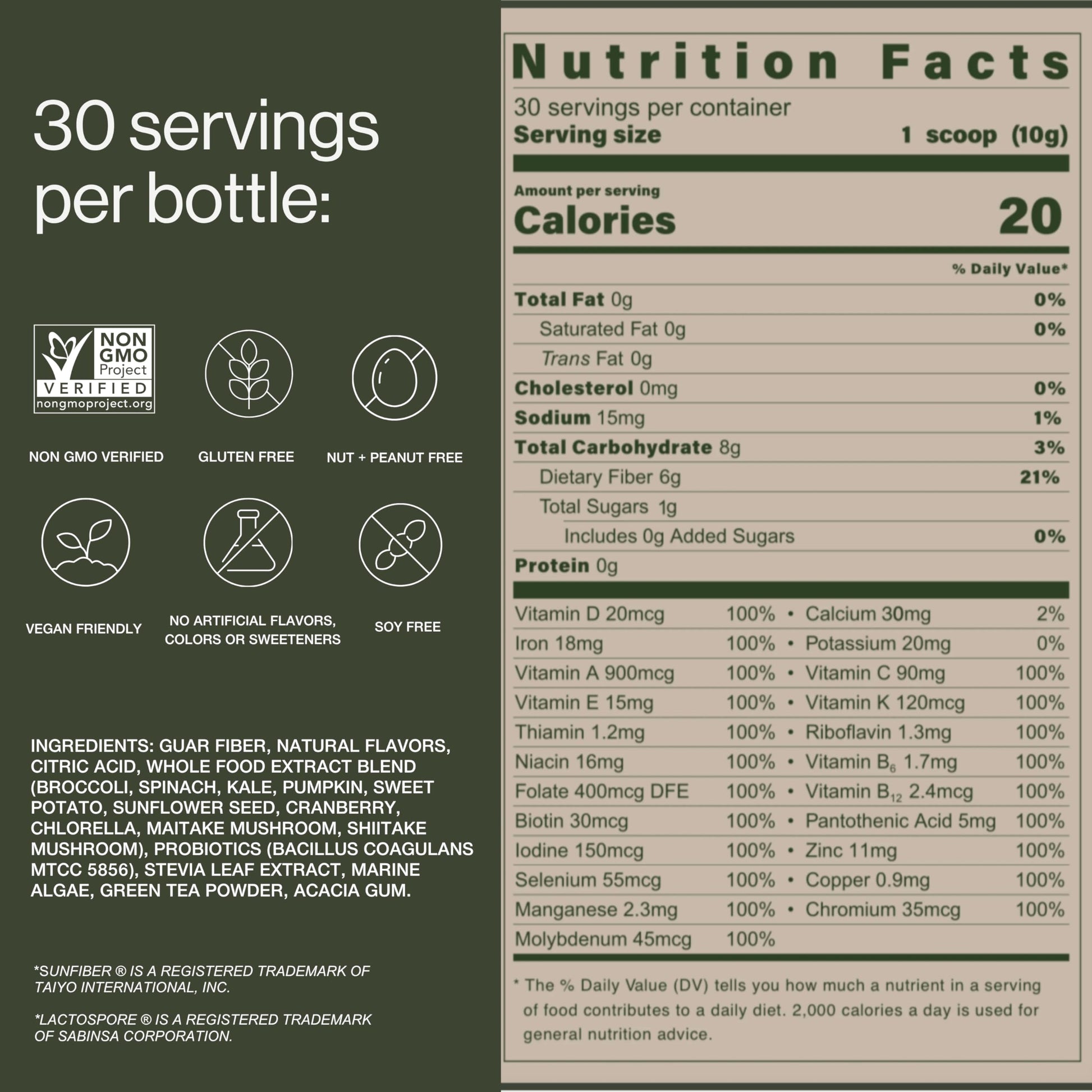 B.WILD Plant-Based Multivitamin Superfood Drink Mix – Refreshing Peach Green Tea with Vitamins, Minerals, Prebiotics & Probiotics for Gut Health & Daily Wellness – 30 Servings – Vegan, Gluten-Free B.WILD buy supplements canada