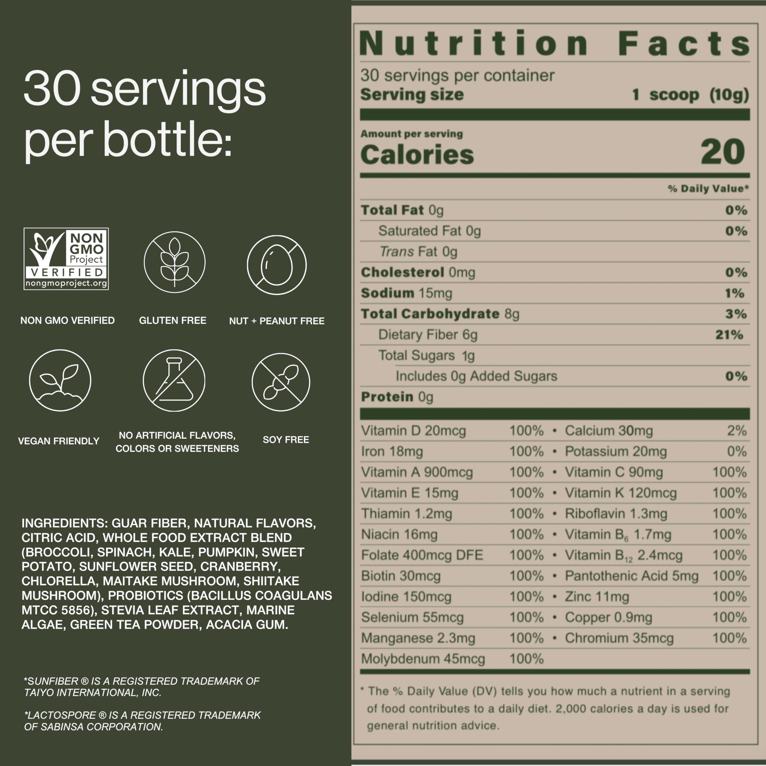 B.WILD Plant-Based Multivitamin Superfood Drink Mix – Refreshing Peach Green Tea with Vitamins, Minerals, Prebiotics & Probiotics for Gut Health & Daily Wellness – 30 Servings – Vegan, Gluten-Free B.WILD buy supplements canada