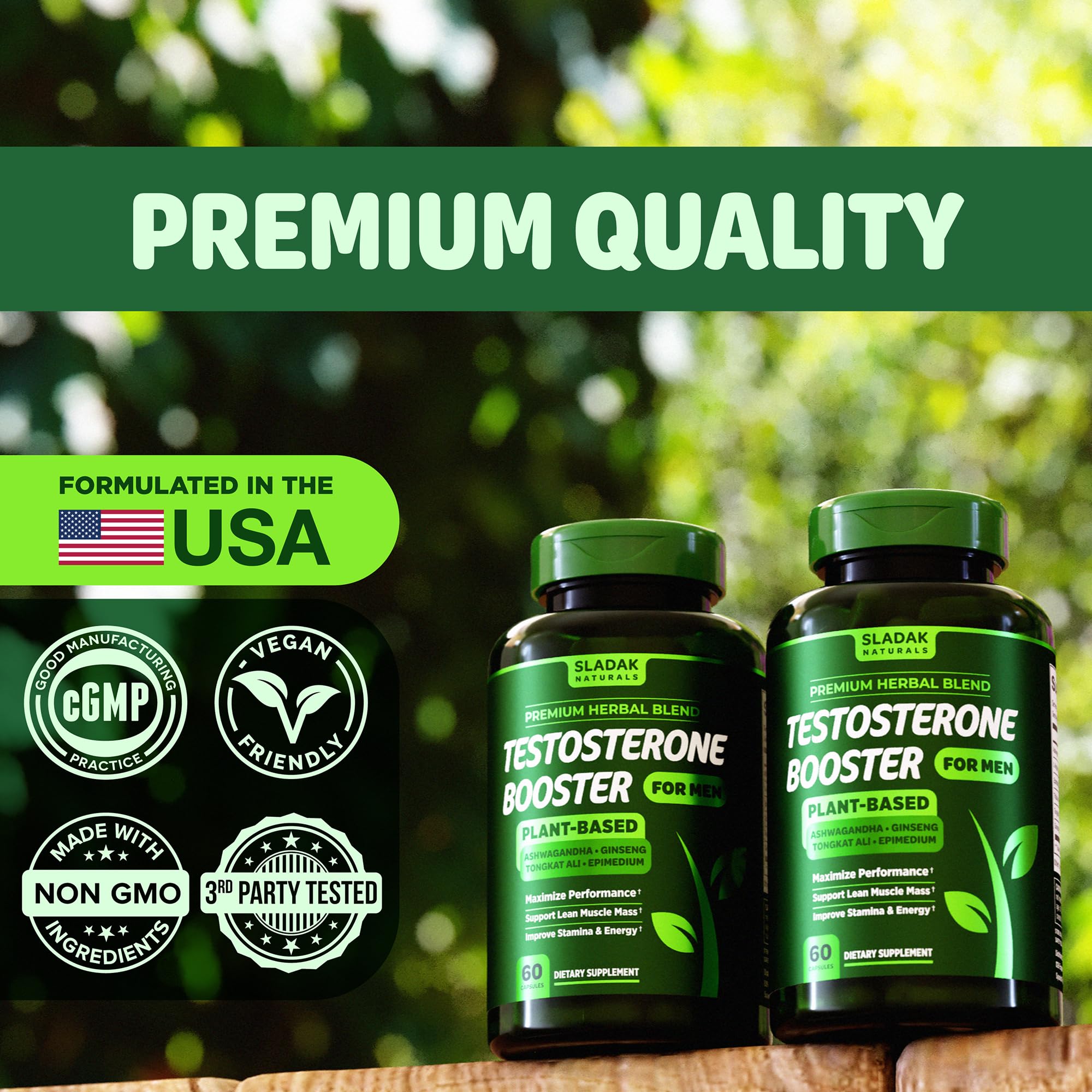 Testosterone Booster Supplement for Men - Male Enhancing Test Boost - Ashwagandha, L-Arginine, Tongkat Ali, Tribulus + More - Workout, Build Muscle, Strength, Energy & Performance - 2 Month Supply SLADAK NATURALS ㅤ buy supplements canada