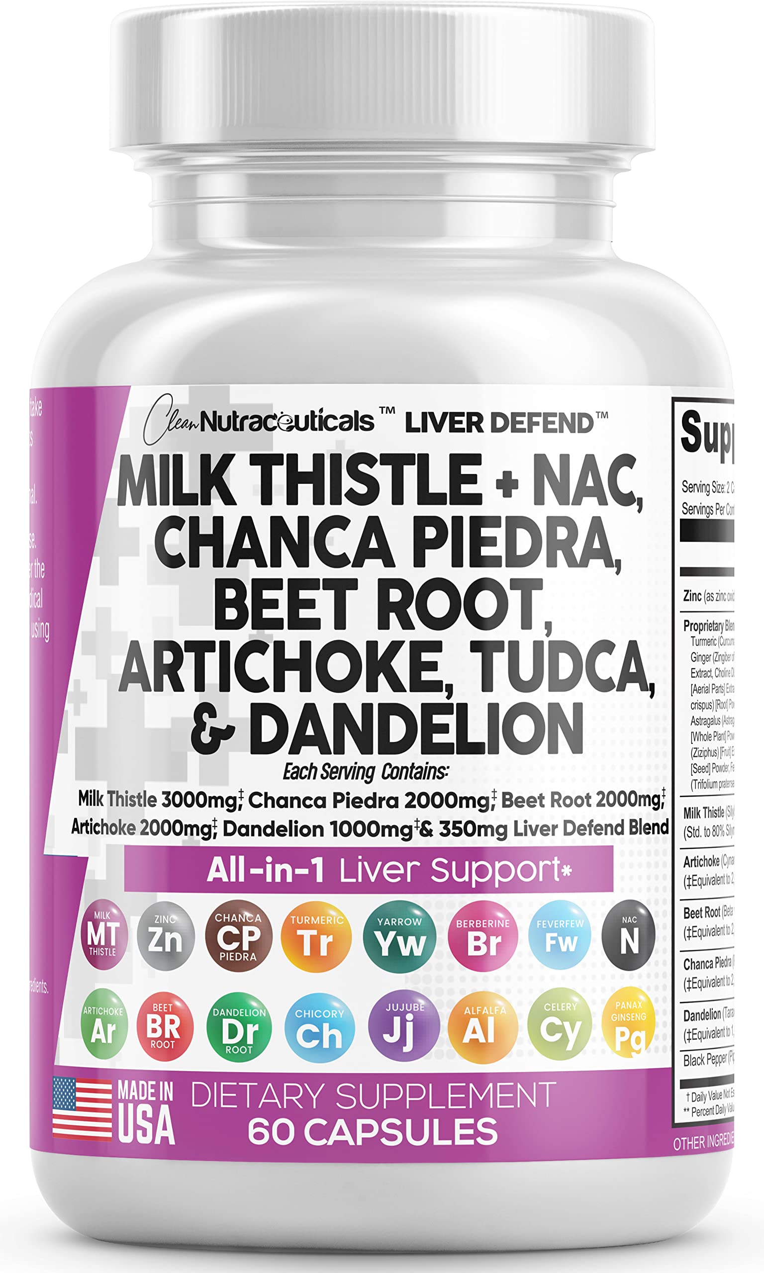 Milk Thistle 3000mg NAC Chanca Piedra 2000mg Beet Root 2000mg Clean Nutraceuticals buy supplements canada