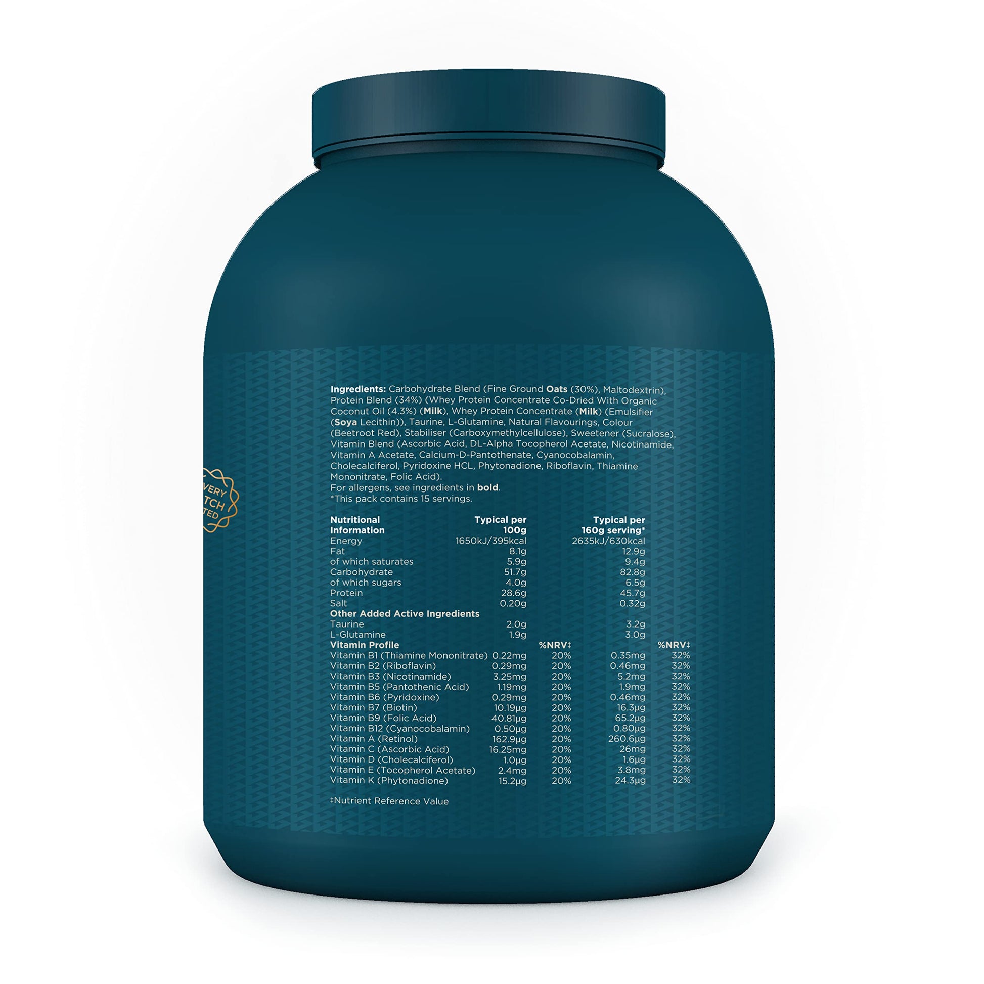 Kinetica OatGain Weight Gainer 600+ Calories & 47g Protein per Serving, 2.4 kg Kinetica buy supplements canada