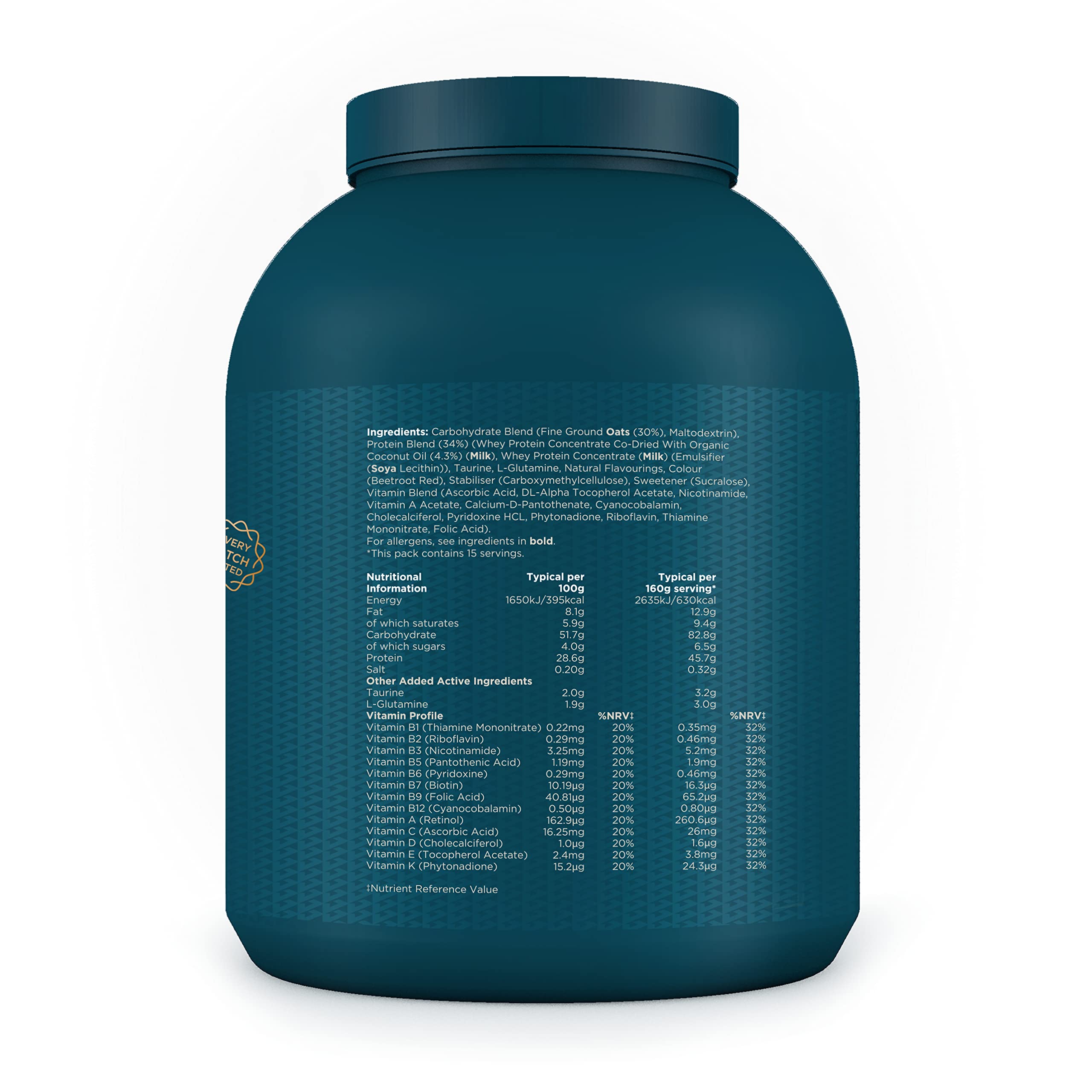 Kinetica OatGain Weight Gainer 600+ Calories & 47g Protein per Serving, 2.4 kg Kinetica buy supplements canada