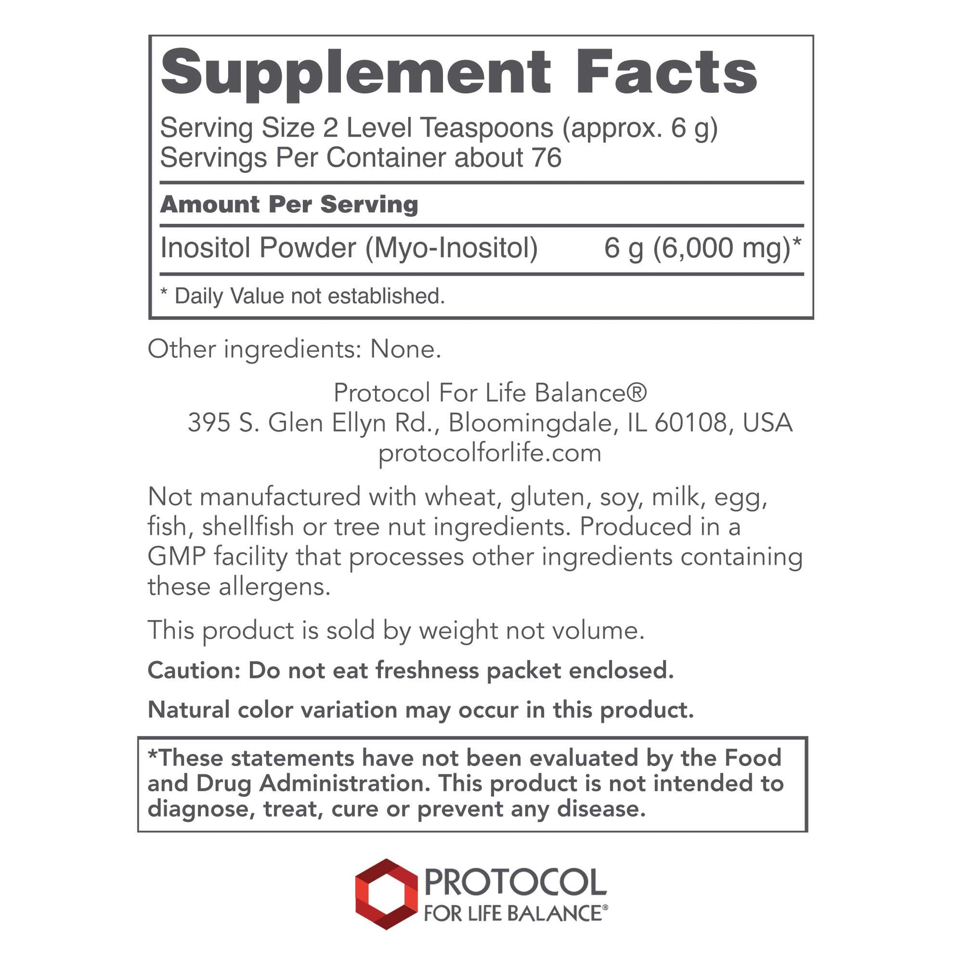 Protocol For Life Balance - Myo-Inositol Powder - Supports a Healthy Mood, Emotional PROTOCOL FOR LIFE BALANCE buy supplements canada