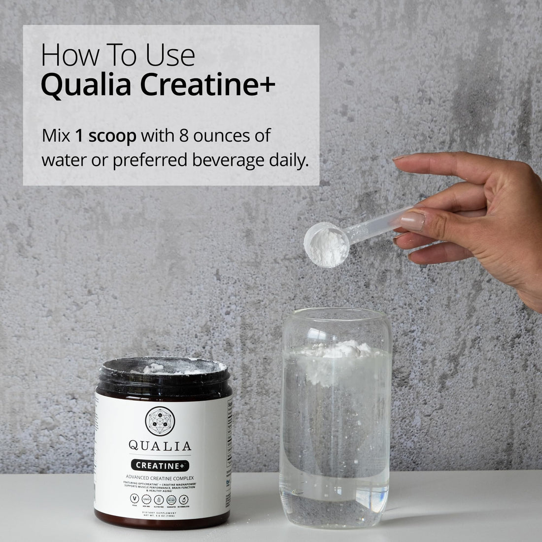 Qualia Creatine | Advanced Creatine Complex | 2 Sources + Magnesium | Optimized Absorption | Muscle Performance, Brain Function, & Healthy Aging (30 Servings) QUALIA LIFE SCIENCES buy supplements canada