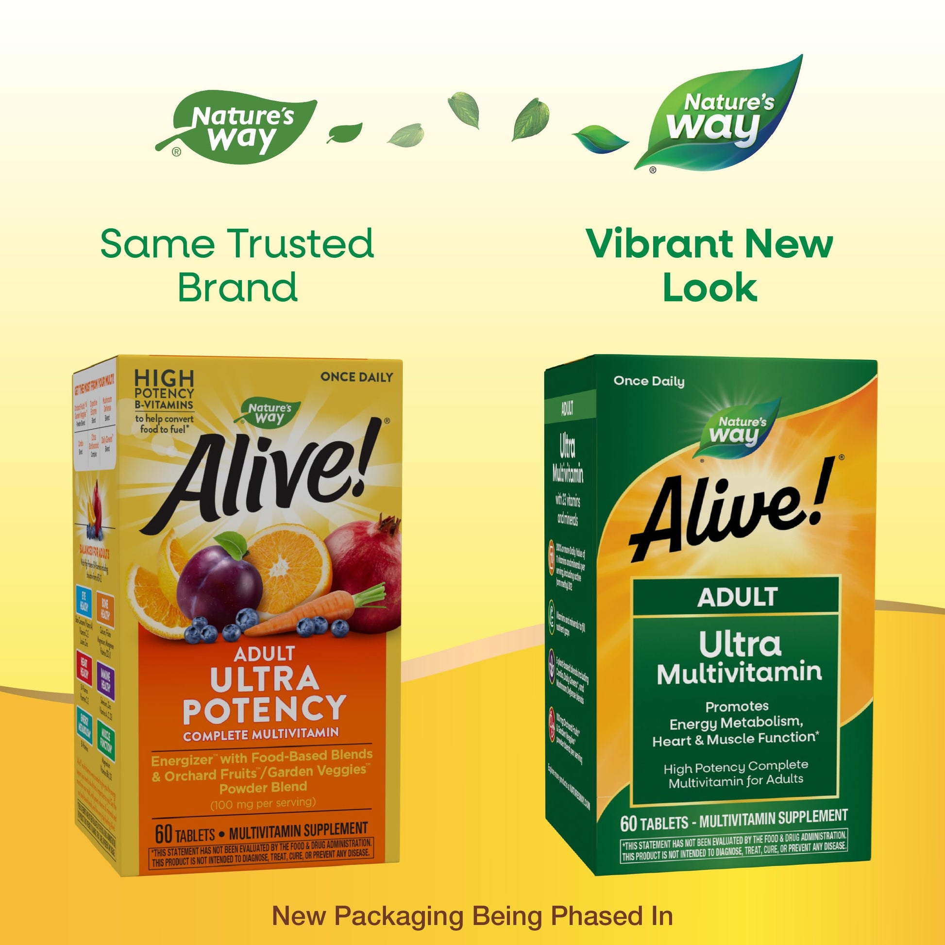 Nature's Way Alive! Adult Ultra Multivitamins, Promotes Energy Metabolism, Heart & Muscle Function*, with B-Vitamins Including Methylated B12, Gluten Free, 60 Tablets Nature's Way buy supplements canada