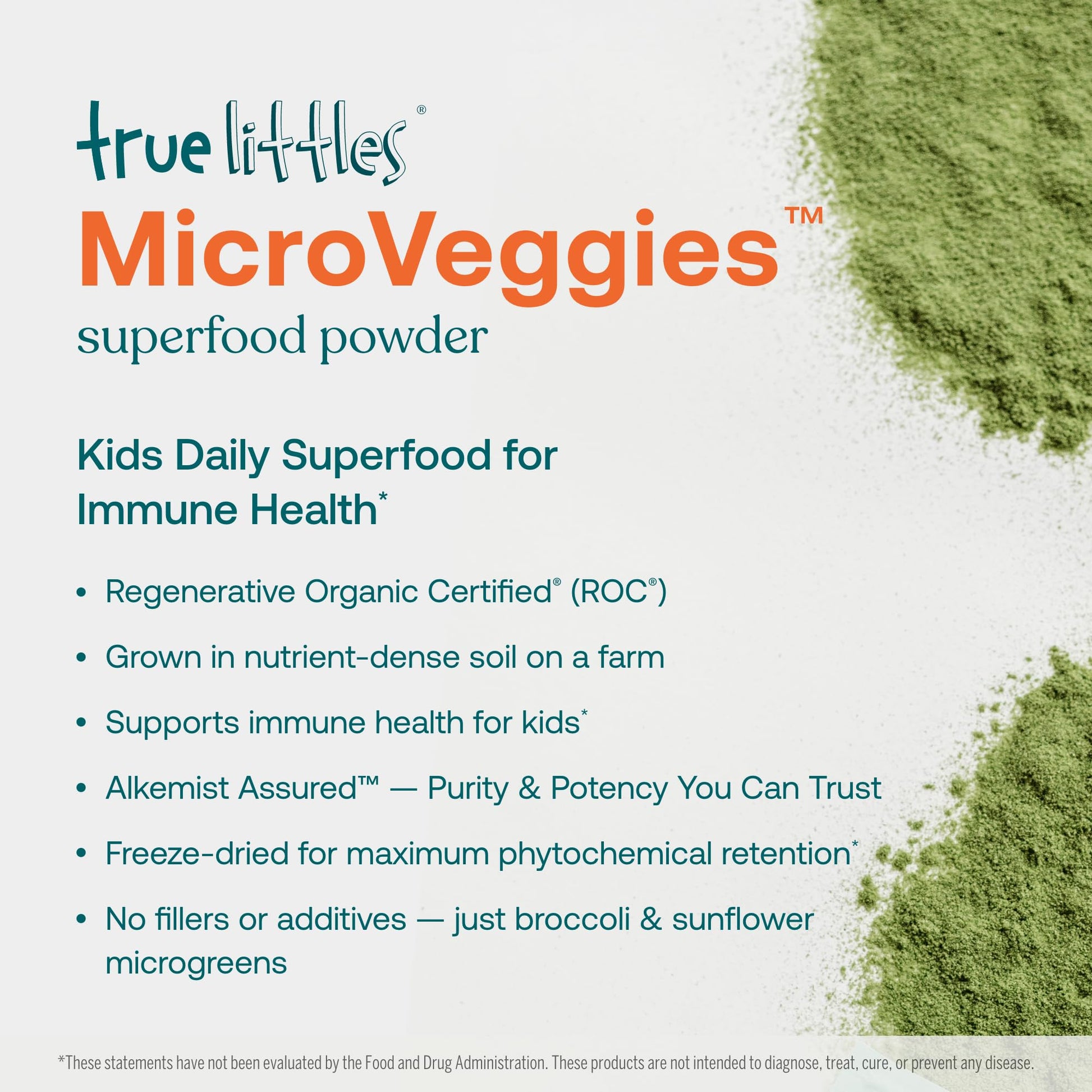True Grace True Littles MicroVeggies - 0.4 oz - Kids Daily Superfood Powder for Immune Health - Gluten & Soy Free, Vegan, Regenerative Organic Certified - 30 Servings True Grace buy supplements canada