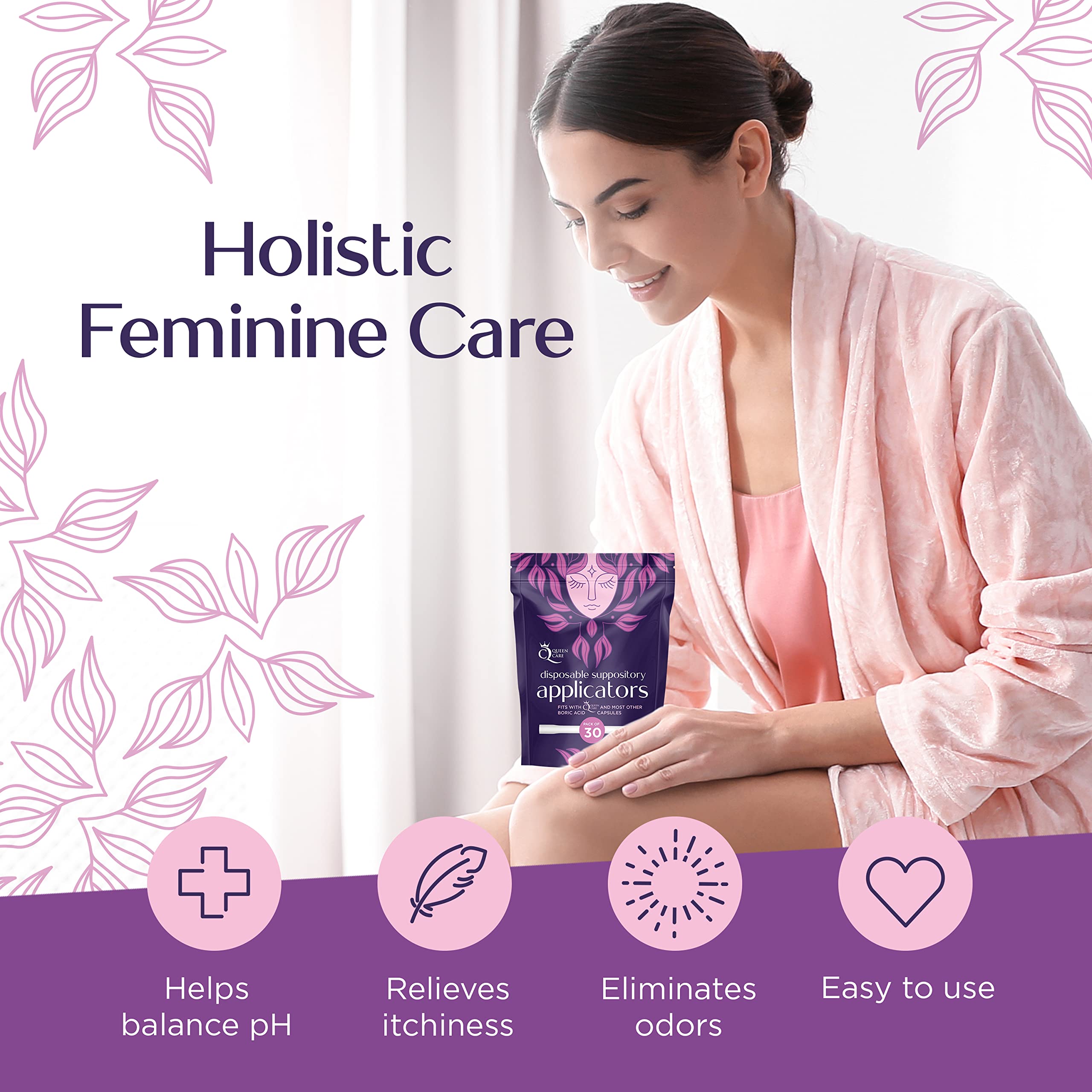 Queen Care - Boric Acid Suppositories & Applicators, Complete Feminine Care, PH Balance for Women Queen Care buy supplements canada