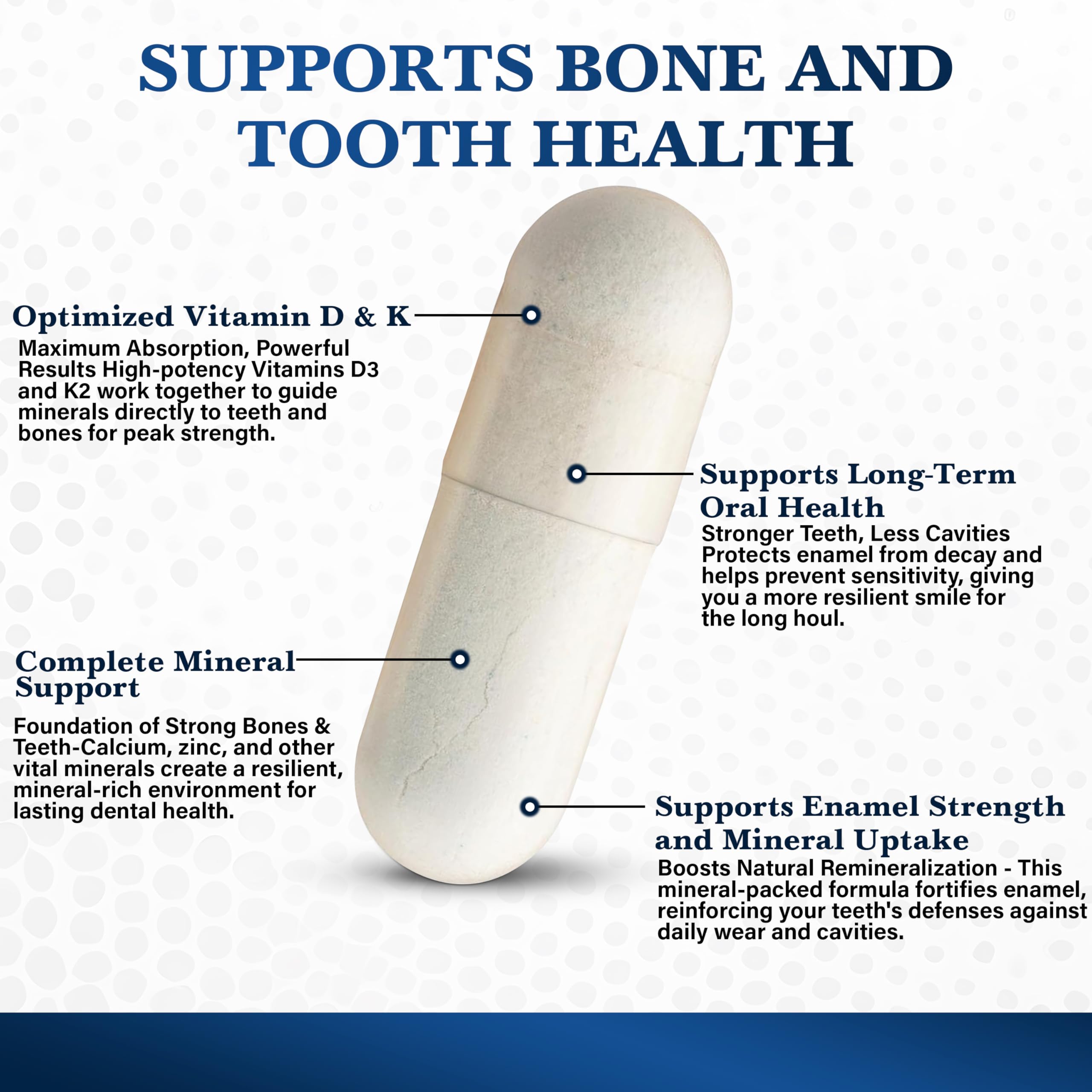 Living Well with Dr. Michelle Tooth & Bone Formula - Supplement with Calcium for Bone Strength & Tooth Enamel Support, D3 + K2, 120 Capsules, Non-GMO, Gluten-Free Living Well with Dr. Michelle buy supplements canada