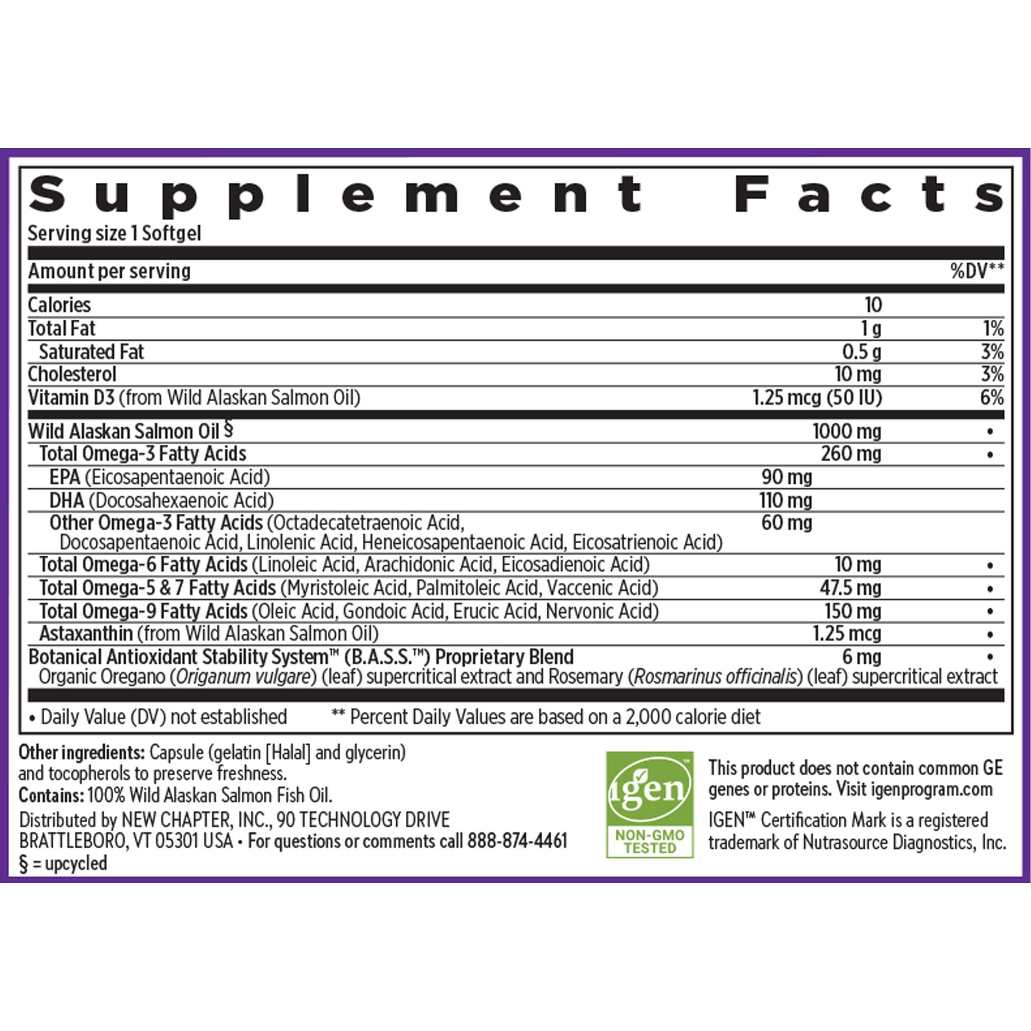 New Chapter Omega-3 Complex, 1000mg Softgels, Fish Oil Supplement Wild Alaskan Salmon for Heart, Brain, Eye, Joint & Skin Health Support - 30 Count New Chapter buy supplements canada