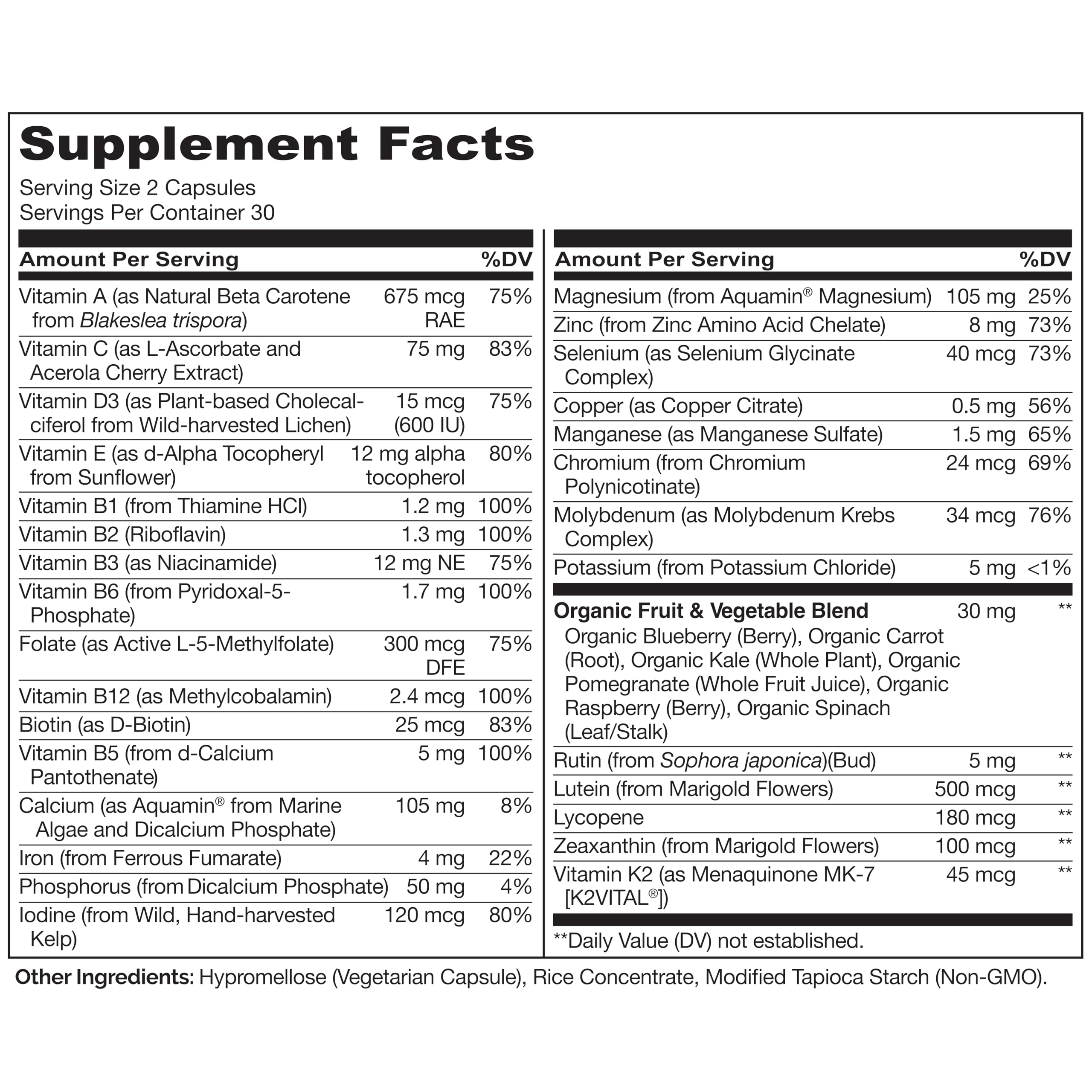 NATURELO Multivitamins for Teenage Girls/Boys, 60 Capsules, Whole Food Multivitamin with Minerals, Non-GMO, Vegetarian NATURELO buy supplements canada