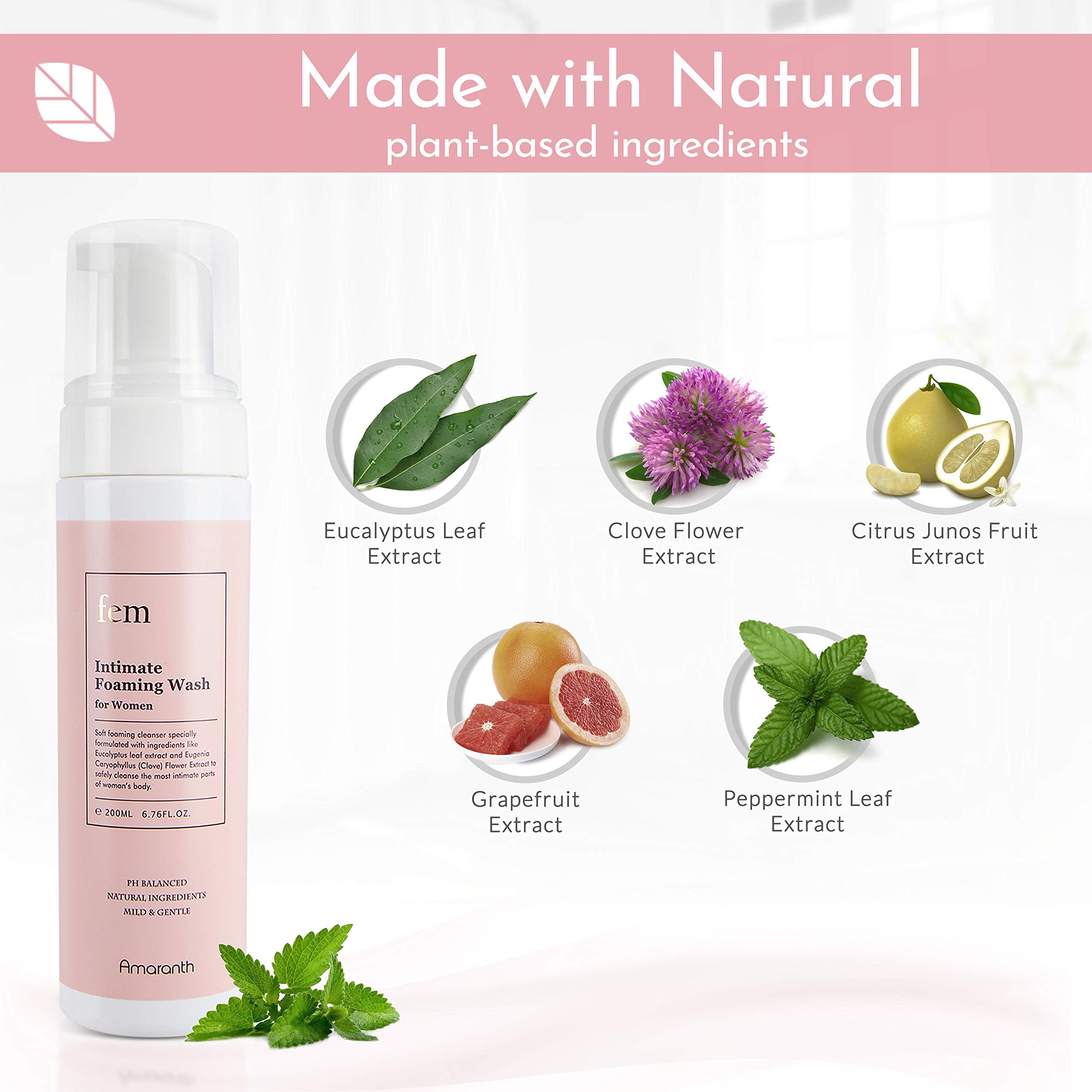 fem pH Balance Intimate Wash for Women, Feminine Wash for Sensitive Skin, Gentle Cleanser Amaranth buy supplements canada