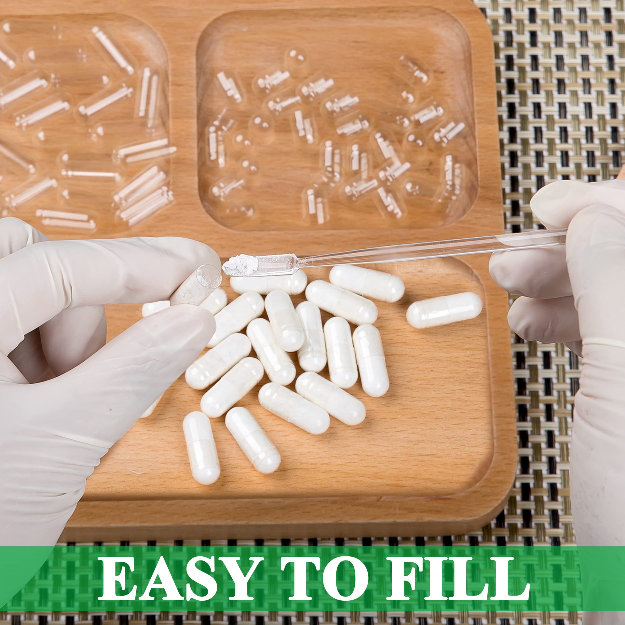 wananfu Size 0 Empty Capsules Vegetarian (100 Count) Bundle with Micro Lab Spoon, Clear Fillable Veggie Pill Capsules Size 0 for Making Your Own Supplements wananfu buy supplements canada