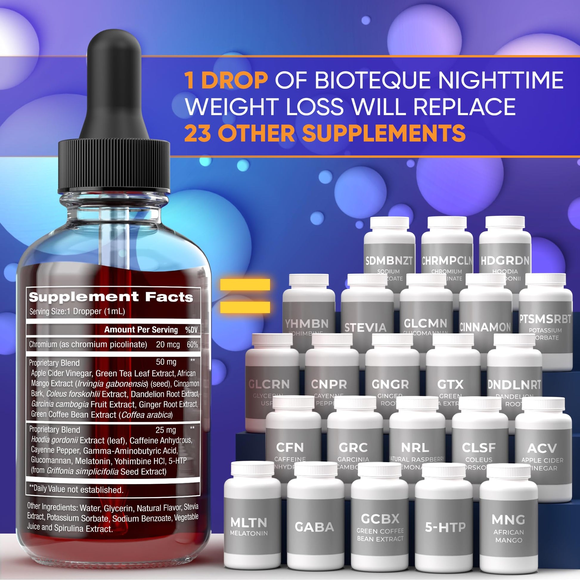 BIOTEQUELAB Night Time Weight Loss Diet Drops - Appetite Control, Fat BIOTEQUELAB buy supplements canada