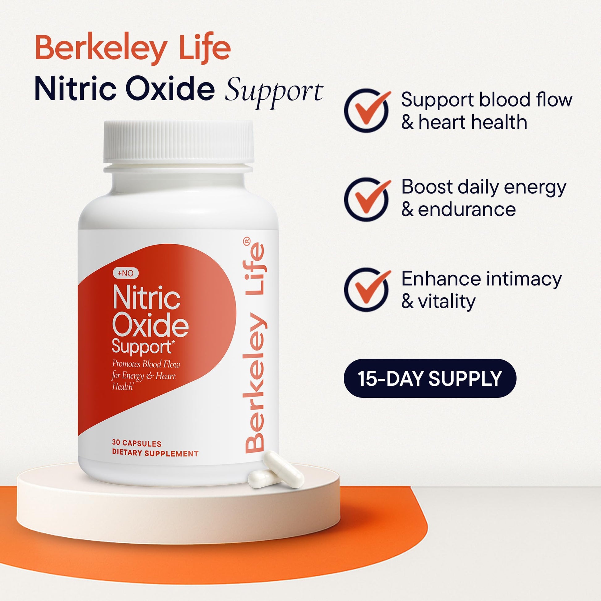 Berkeley Life Nitric Oxide Support Supplement - Nitric Oxide Booster for Men & Women - Blood Flow & Circulation with Beet Root Powder to Support Energy, Berkeley Life buy supplements canada