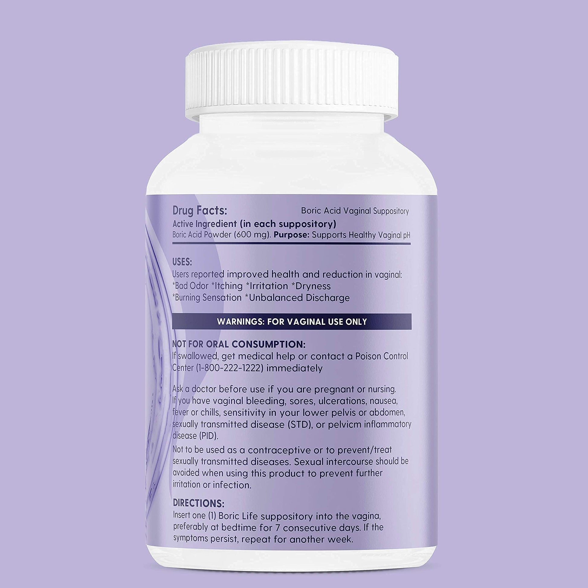 Peachlife Boric Acid Suppositories in Vegetable Capsules - USA Made - Vaginal pH Peachlife buy supplements canada
