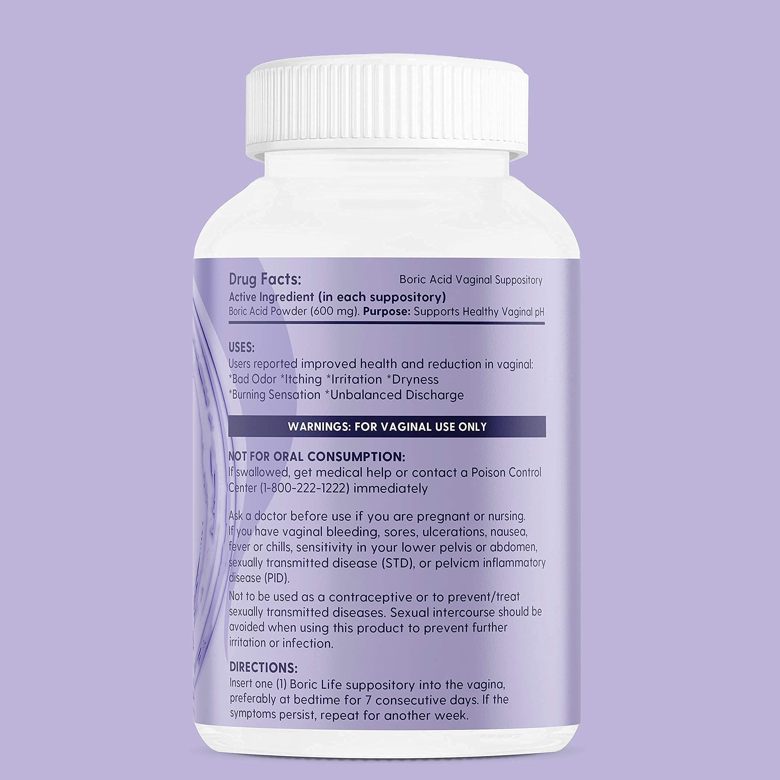 Peachlife Boric Acid Suppositories in Vegetable Capsules - USA Made - Vaginal pH Peachlife buy supplements canada