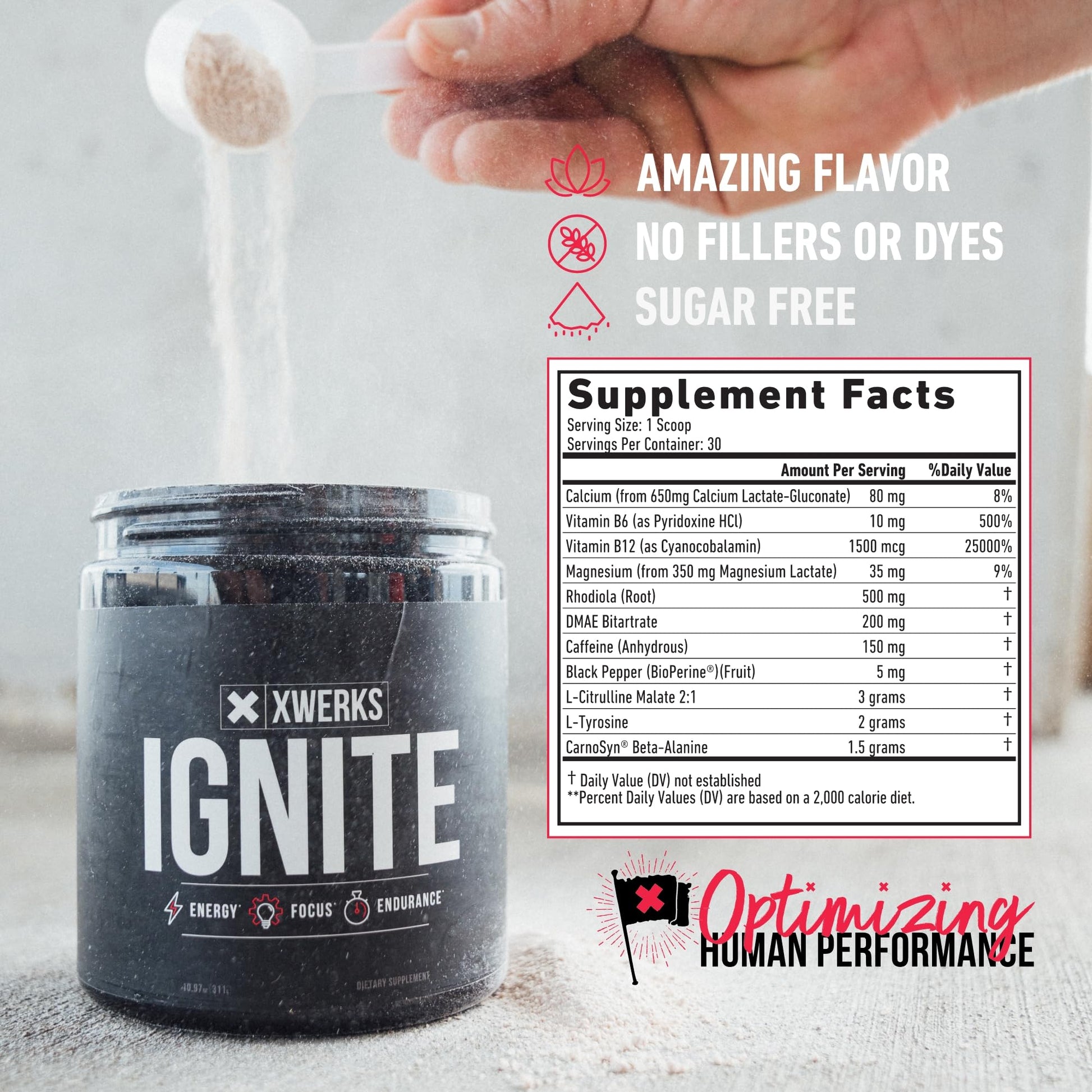 Xwerks Ignite Blue Razz Pre Workout Powder - Best Natural Keto Pre-Workout for Women Xwerks buy supplements canada