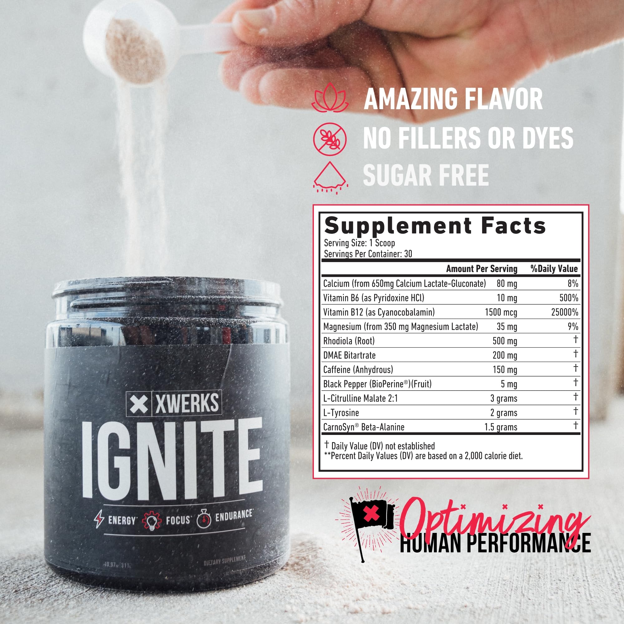 Xwerks Ignite Blue Razz Pre Workout Powder - Best Natural Keto Pre-Workout for Women Xwerks buy supplements canada