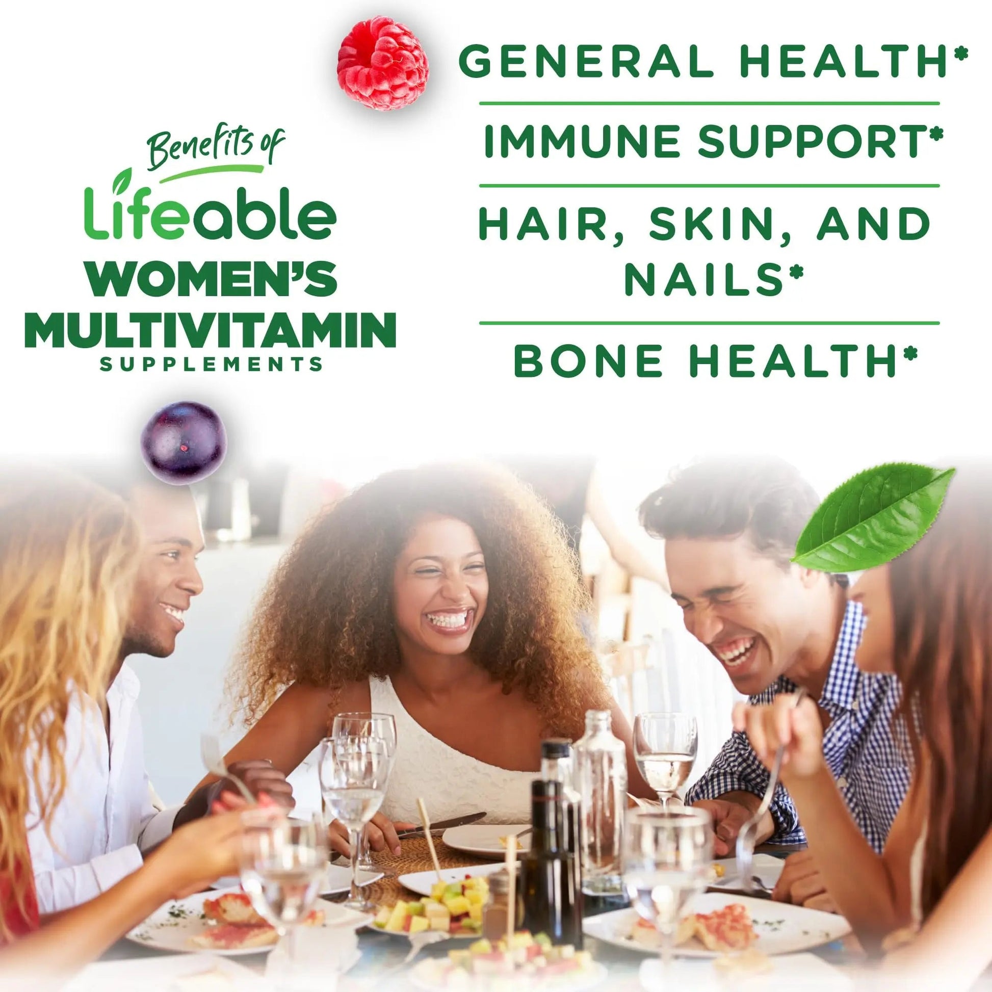Lifeable Womens Multivitamin Gummy | with Vitamin A, C, D, E, Niacin, B6, Folate, B12, Biotin, Pantothenic Acid, Iodine, Zinc | Lifeable buy supplements canada
