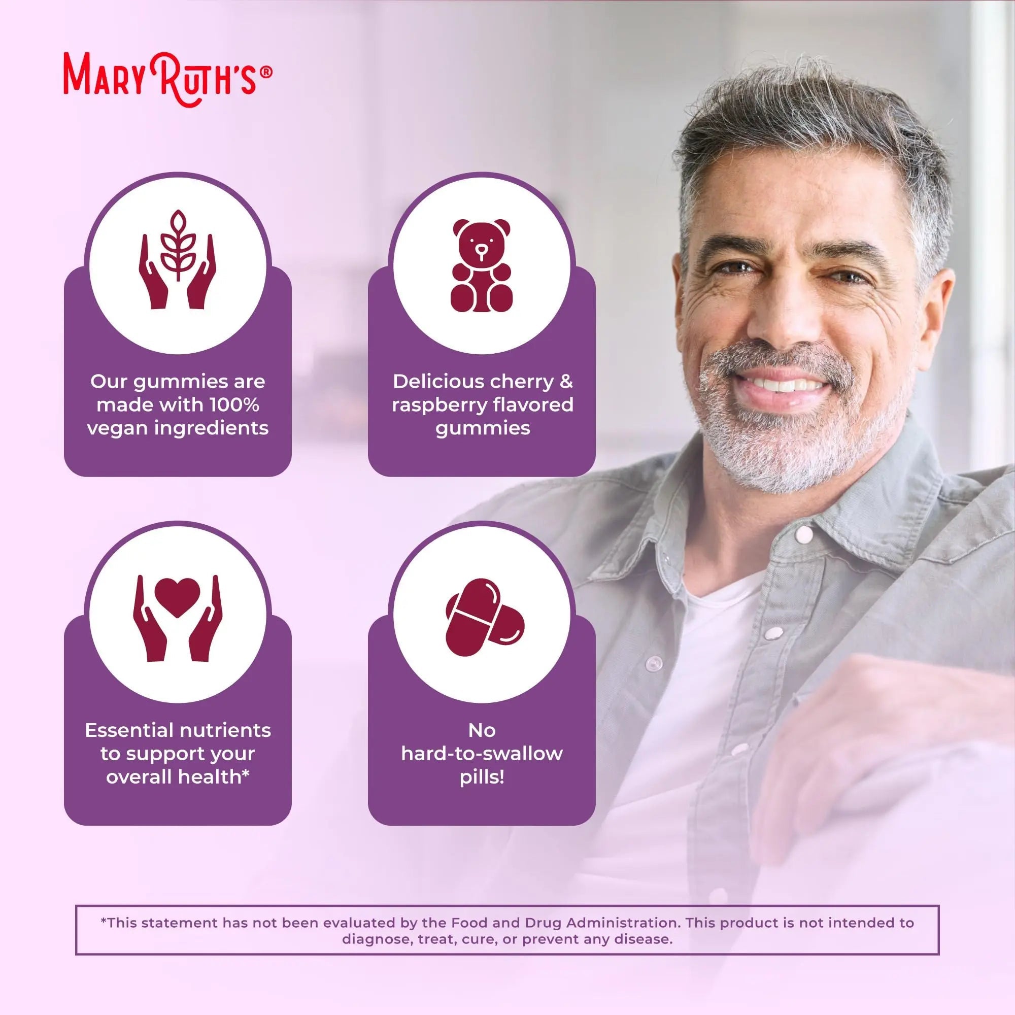 MaryRuth Organics Mens Vitamin Gummy | USDA | Vegan | Daily Multivitamins for Immune Support MaryRuth Organics buy supplements canada