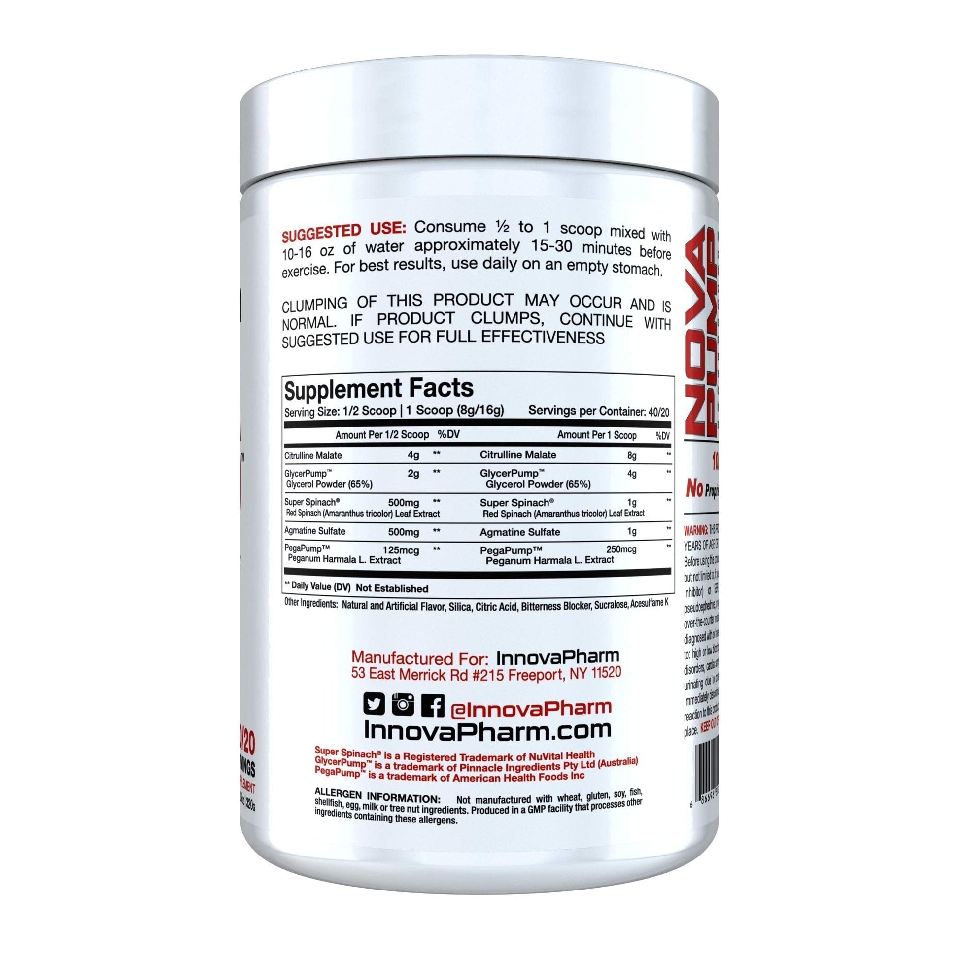 InnovaPharm NOVAPUMP (Pink Lemonade) - 11.2 Ounces InnovaPharm buy supplements canada