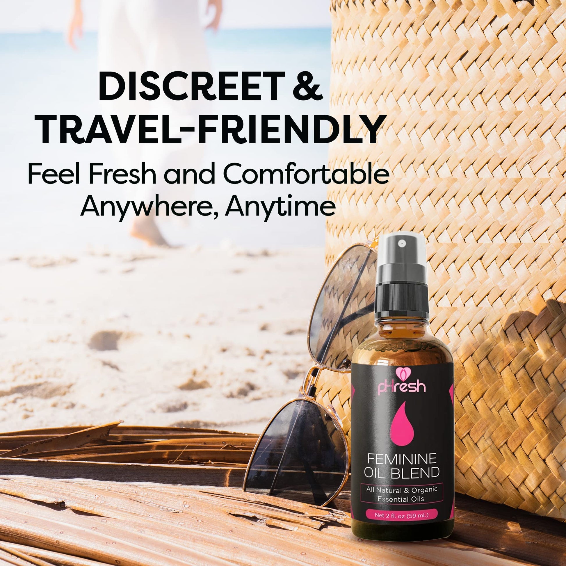 pHresh Feminine Spray - 100% All Natural Yoni Oil for Women - with Tea Tree, Lemongrass, Orange Essential Oils ACE NUTRITION buy supplements canada