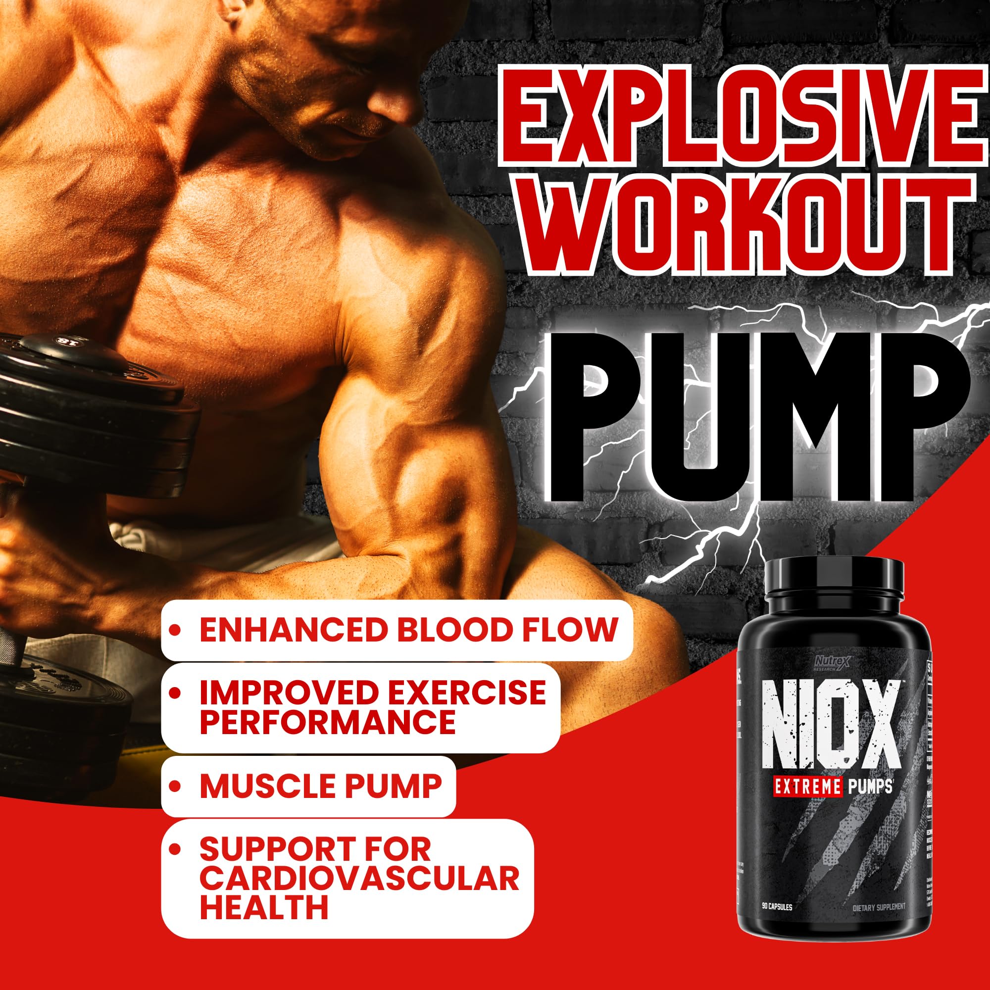 Nutrex Research NIOX Extreme Pumps - 180-Count Pre-Workout Pump Supplement Nutrex Research buy supplements canada