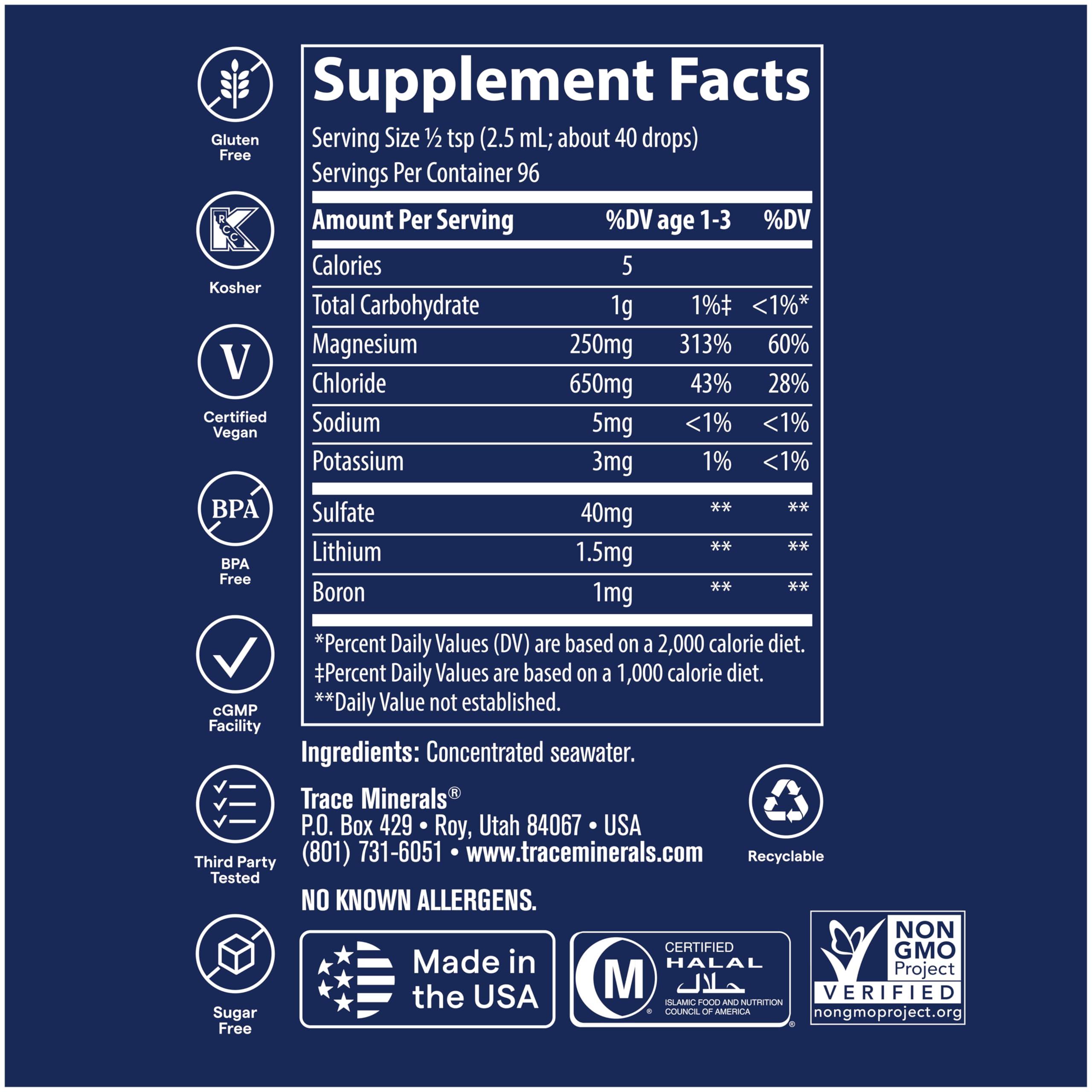 Trace Minerals ConcenTrace Trace Mineral Drops | Supports Energy, Digestion, Bone Health & Hydration, 70+ Ionic Trace Minerals w/Magnesium Trace Minerals buy supplements canada