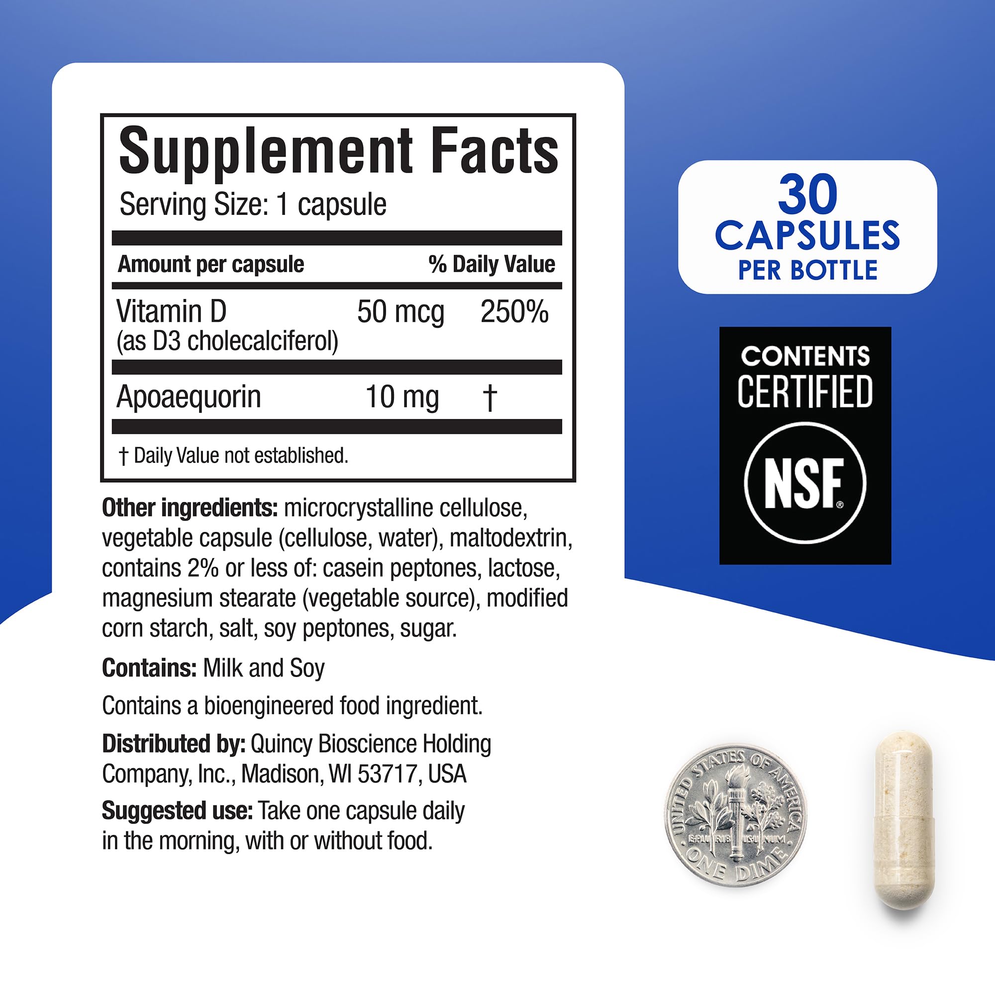 Prevagen Regular Strength - 30 Capsules (1 Month Supply) | Formulated for Your Brain | 10mg of Apoaequorin Plus Vitamin D3 Prevagen buy supplements canada