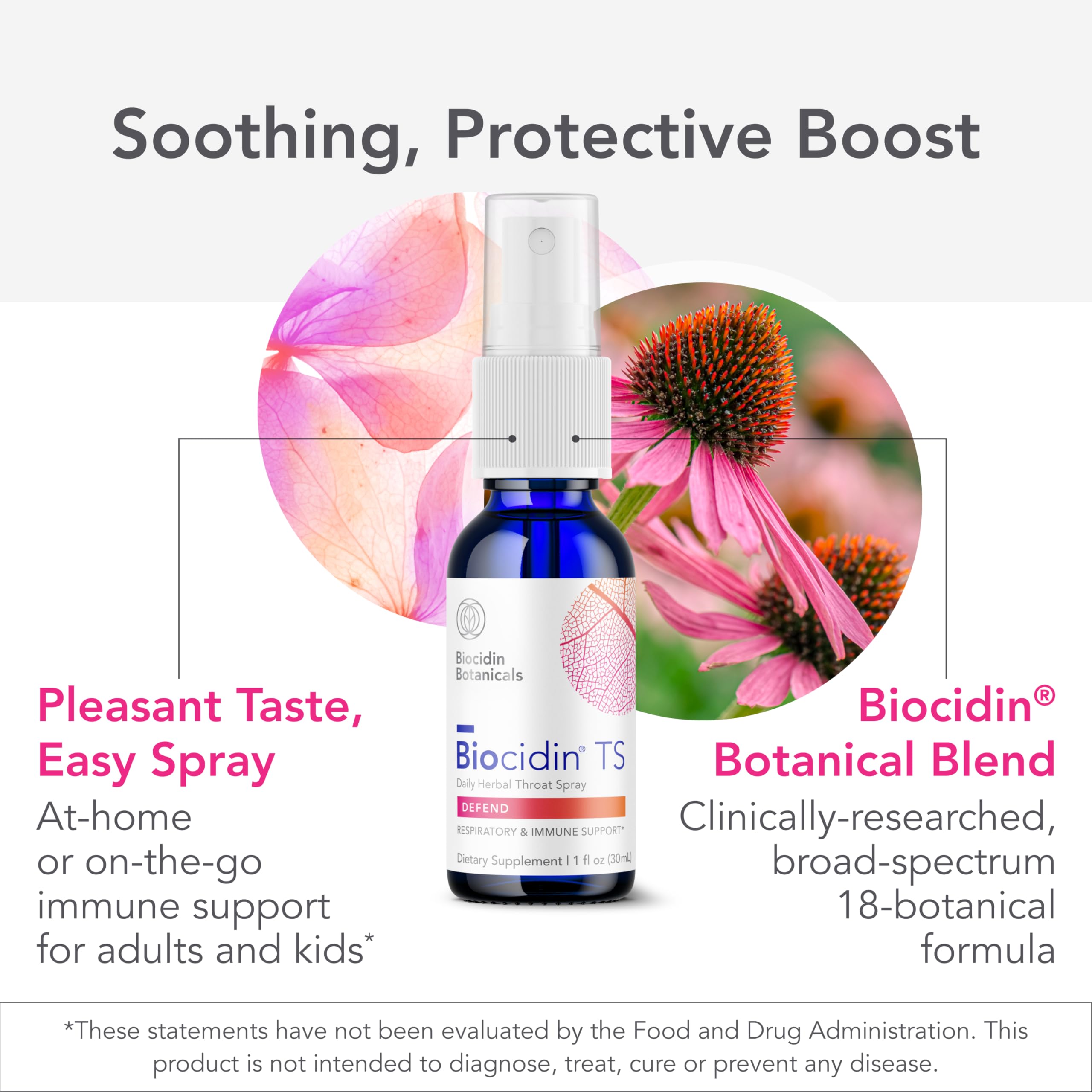Biocidin Throat Spray - Throat Numbing Spray for Immune Support with Biocidin Blend - Clinically Researched, Fast-Acting for Seasonal Aid or Travel - Support Upper Respiratory Tract (1 fl oz) Bio-Botanical Research buy supplements canada