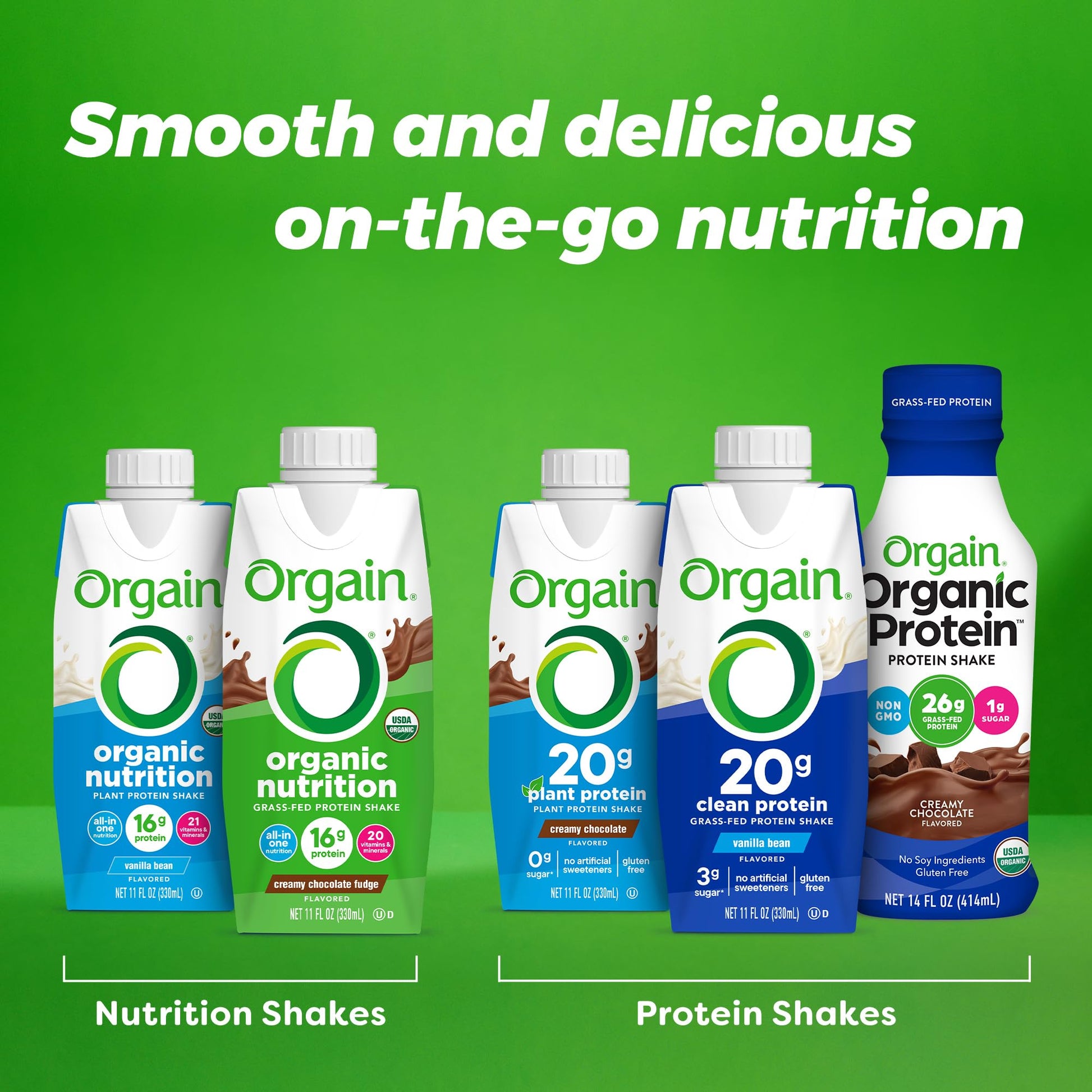 Orgain Organic Nutritional Protein Shake, Vanilla Bean - 16g Grass Fed Whey Protein Orgain buy supplements canada