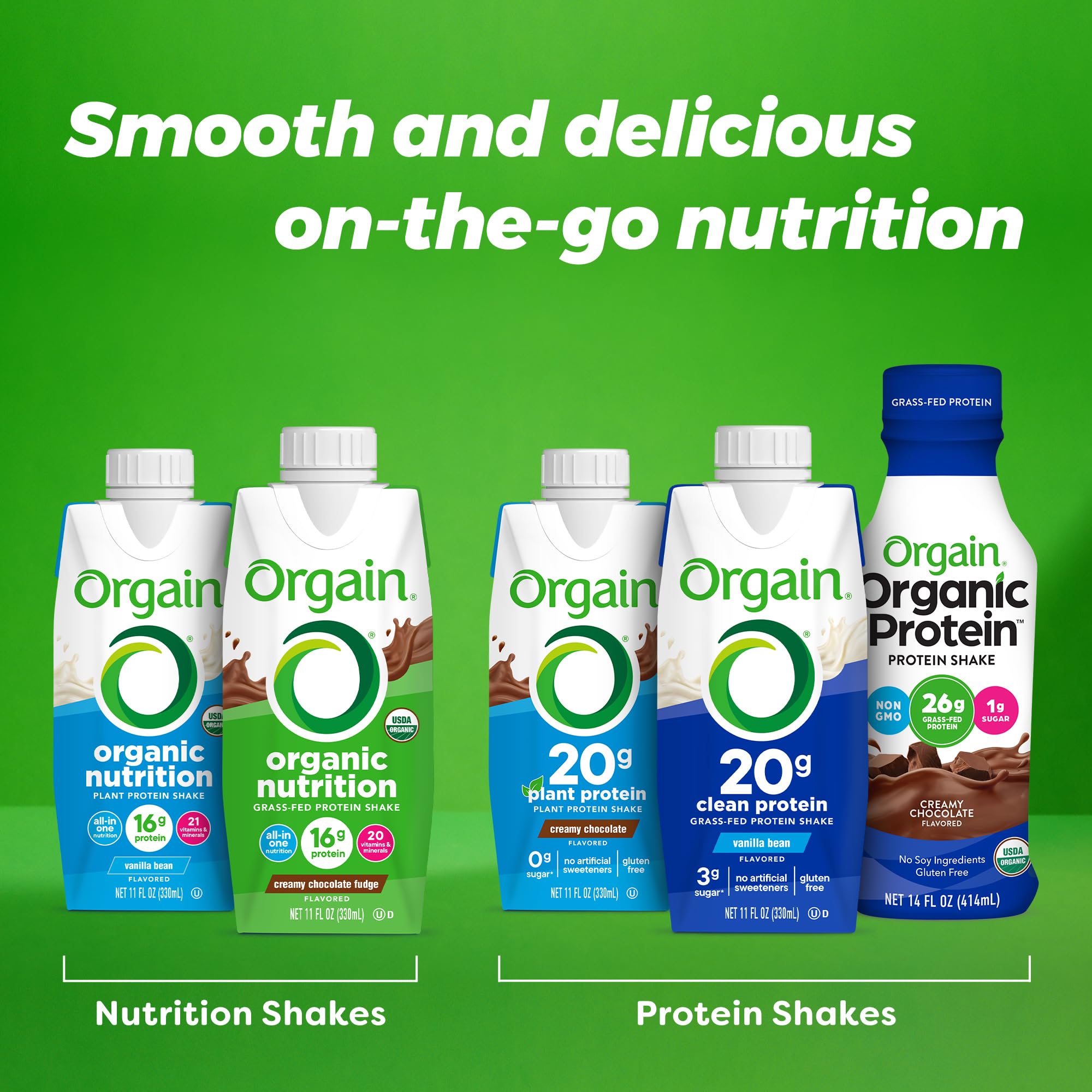Orgain Organic Nutritional Protein Shake, Vanilla Bean - 16g Grass Fed Whey Protein Orgain buy supplements canada