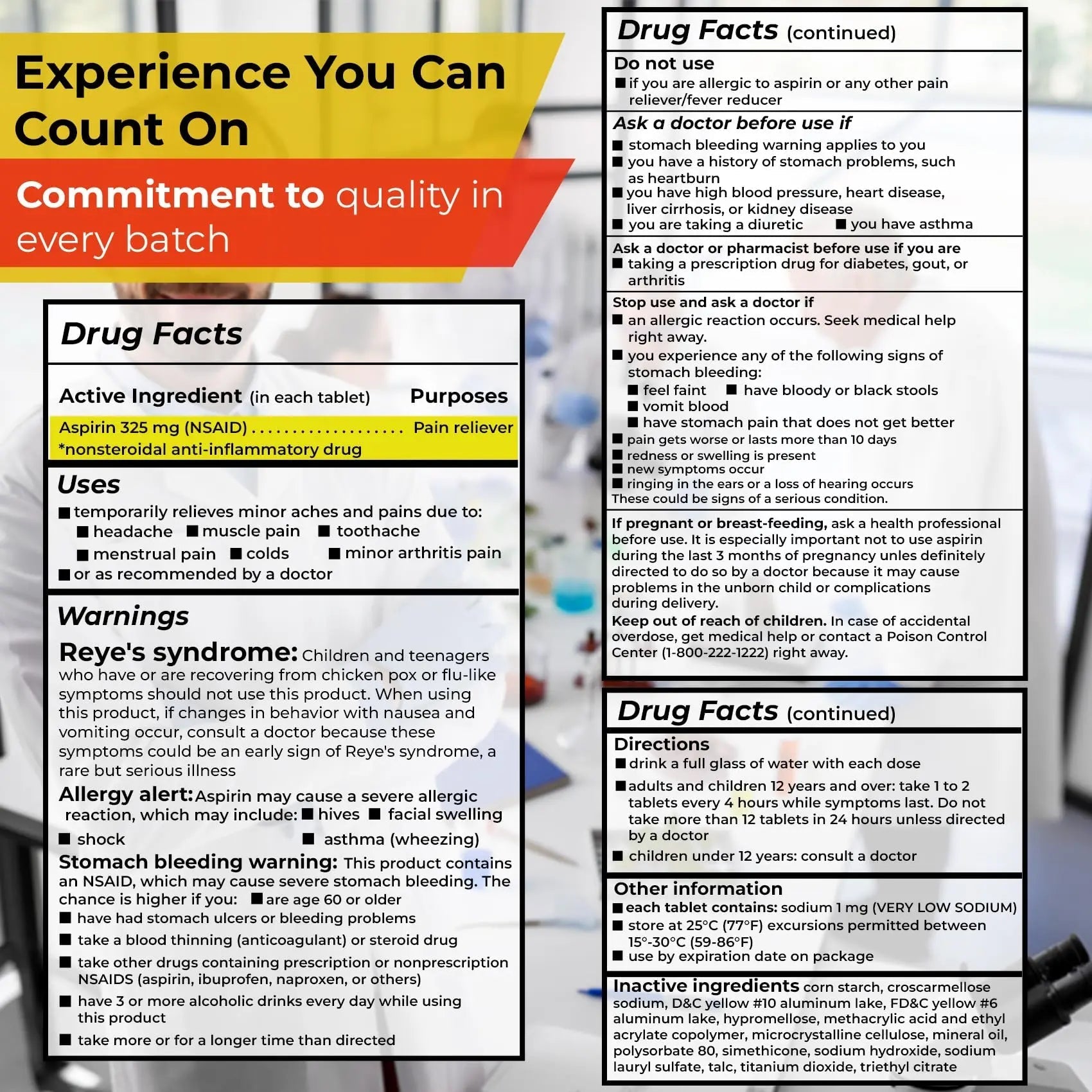 TIME-Cap Labs 1000 Regular Strength Aspirin 325mg – Delayed Release Enteric Coated Tablets for Minor Aches and Pains, NSAID Pain Reliever & Fever Reducer for Adults and Children 12 Years and Older TIME-CAP LABS, INC. buy supplements canada