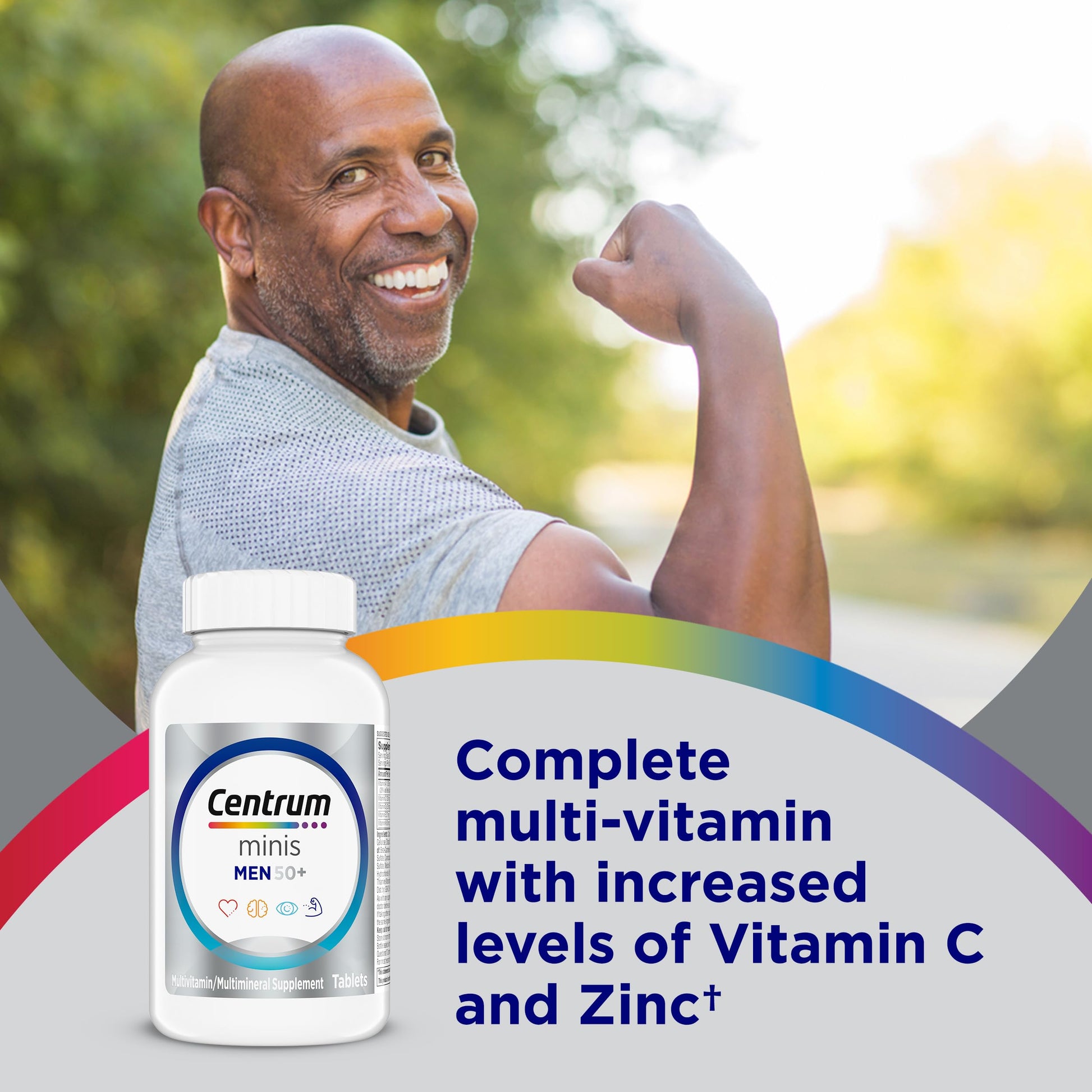 Centrum Minis Silver Multivitamin for Men 50 Plus, Multivitamin/Multimineral Supplement, Vitamin D3, B-Vitamins and Zinc, Non-GMO Ingredients, Supports Memory Centrum buy supplements canada