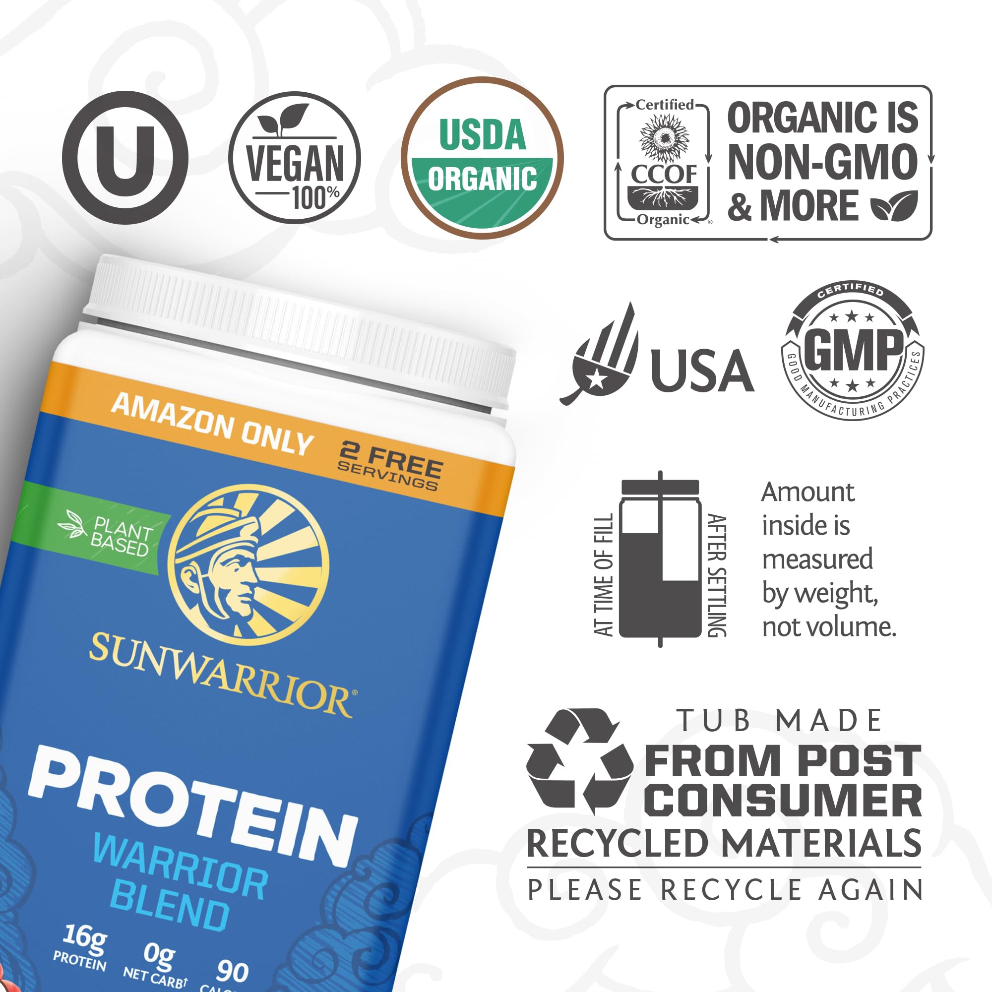 Vegan Protein Powder Plant-based Protein Powder USDA Organic | BCAA Amino Acids Sunwarrior buy supplements canada
